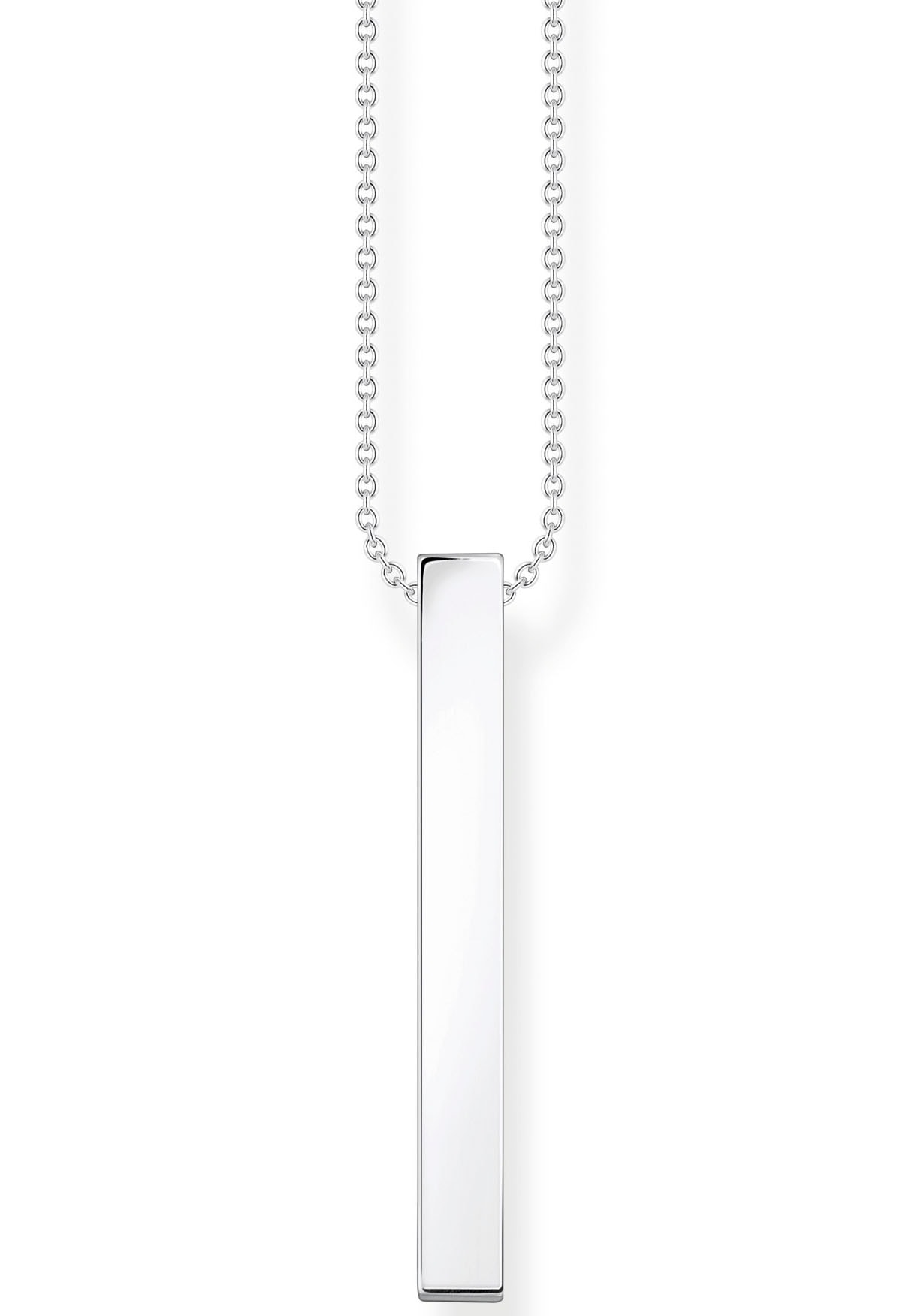 THOMAS SABO Kette mit Anhänger »silber, weiße Steine, KE2146-051-14-L45V, KE2146-477-7-L45V«, mit Glas-Keramik Stein, Korund (synth.), Zirkonia (synth.)