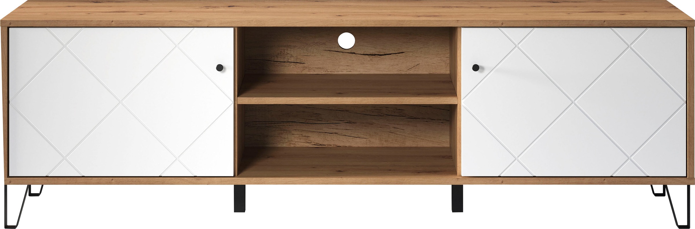 PLACES OF STYLE Lowboard »Tarragona TV-Kommode« TV-Unterteil mit 2 Türen & günstig online kaufen