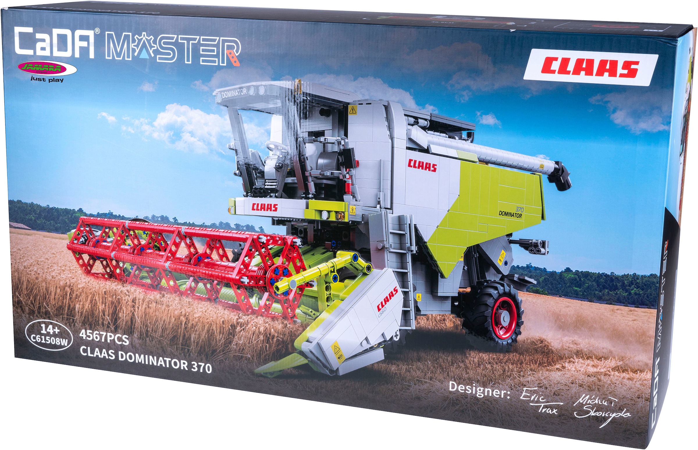 Jamara RC-Auto »CaDA, Claas Dominator 370 1:18 2,4GHz Bricks«, (4567 tlg.)