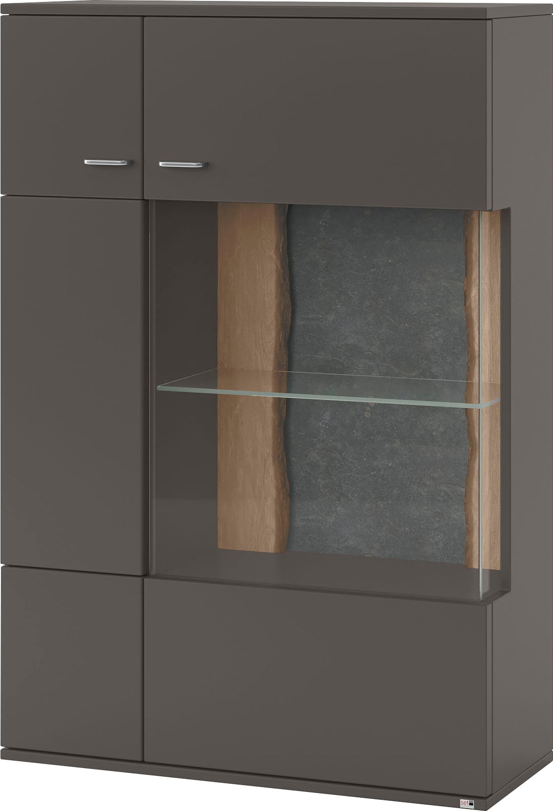 set one by Musterring Stauraumvitrine »TACOMA«, Typ 03/04, Höhe 143, 4 cm, mit getönter Glastür