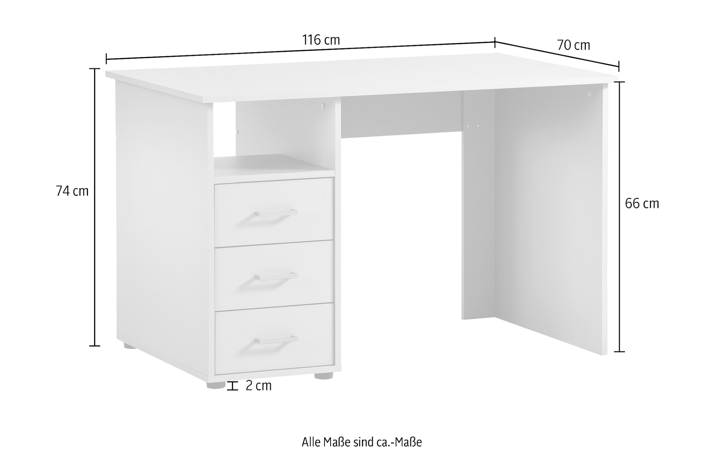 Schildmeyer Schreibtisch »Baku« Breite 116 cm, Made in Germany