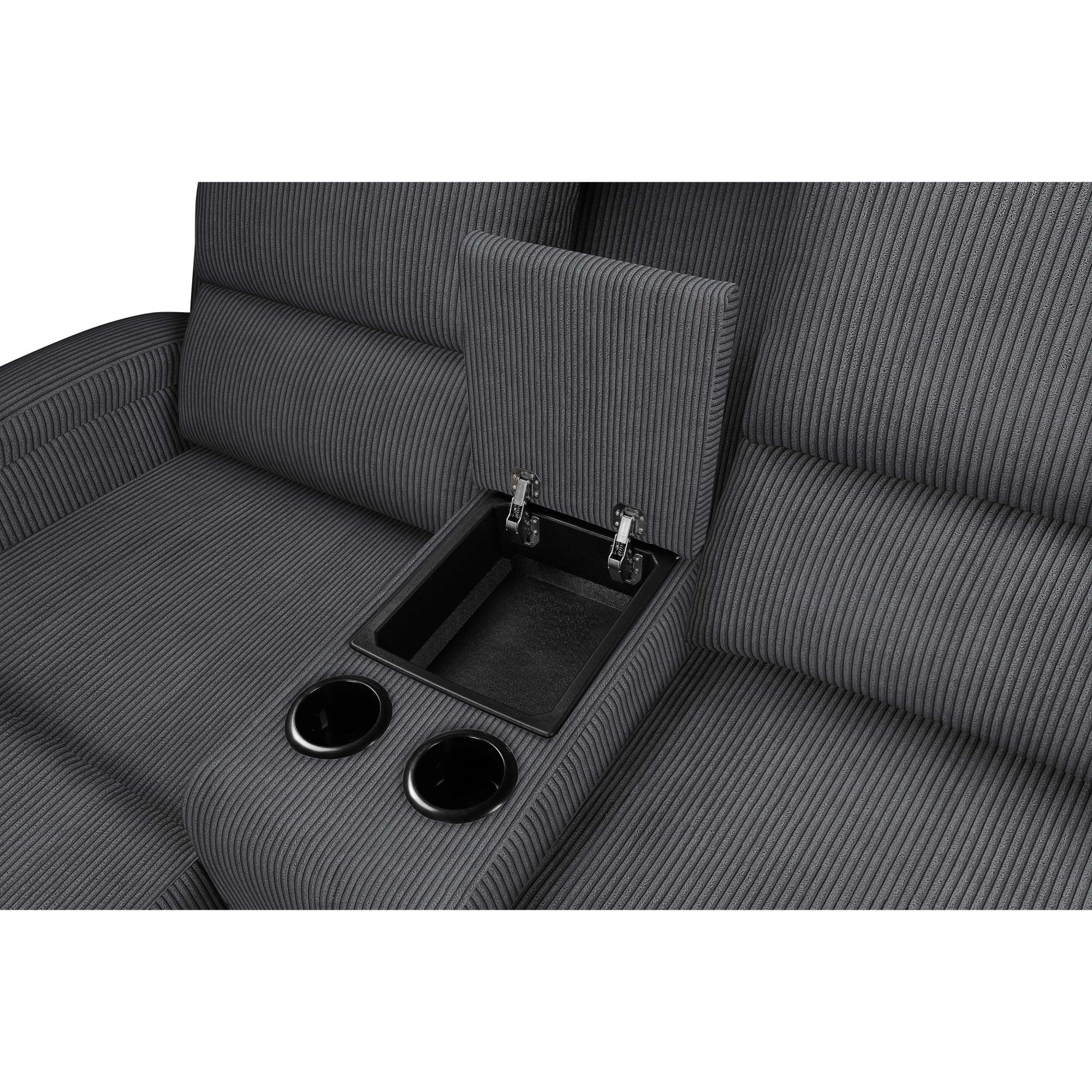 Home affaire Ecksofa »NAPORI Multimediasofa, 3er Kinosessel XXL, L-Form, Cord«, Kinosofa mit Relaxfunktion, Getränkehalter, Staufach und Staukasten