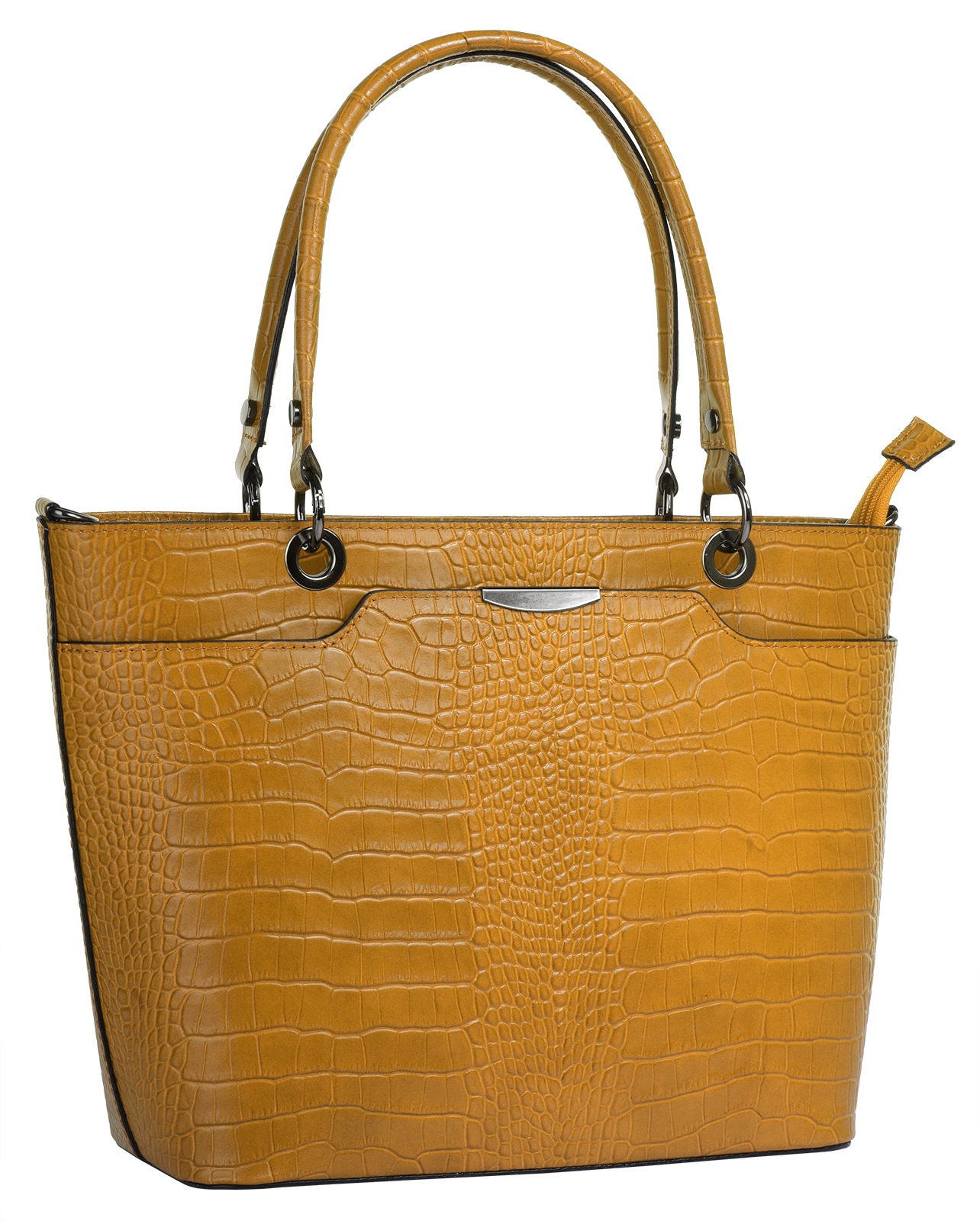 Cluty Henkeltasche, echt Leder, Made in Italy