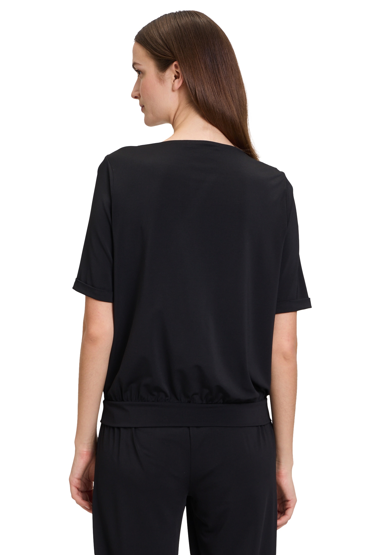 Betty Barclay Kurzarmshirt »Betty Barclay Halbarm-Shirt mit Wasserfallausschnitt«, Material