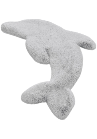 Lüttenhütt Kinderteppich »Delfin«, Motivform, 36 mm Höhe, weich und flauschig,... kaufen