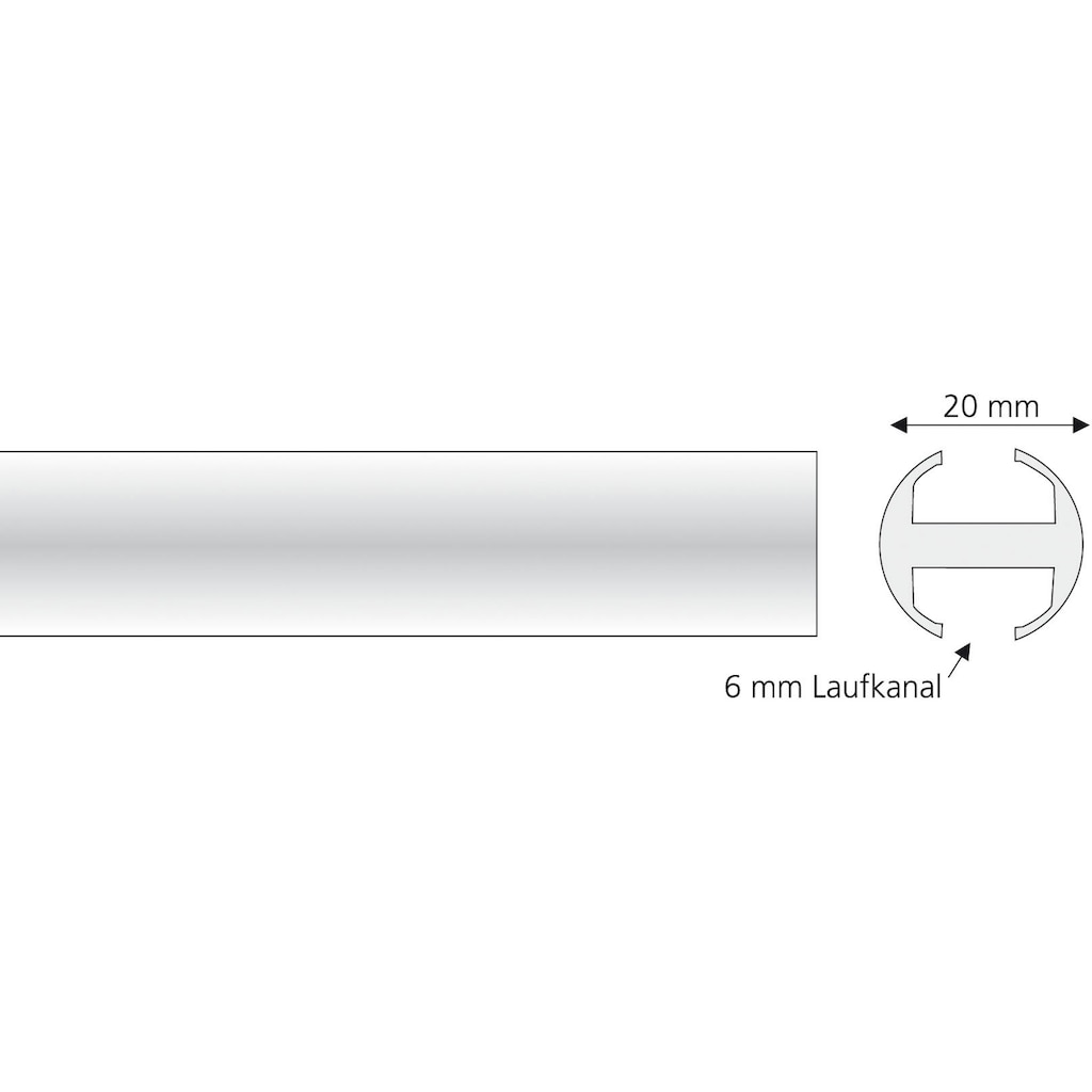 Liedeco Gardinenstange »Innenlaufprofil, Gardinenstange 20 mm "France"«, Fixmaß