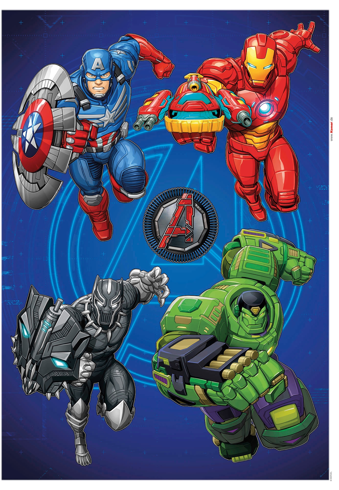 Komar Wandtattoo »Avengers Mech Strike - Größe 50 x 70 cm«, (5 St.), selbstklebend, Wandsticker, Kinderzimmer
