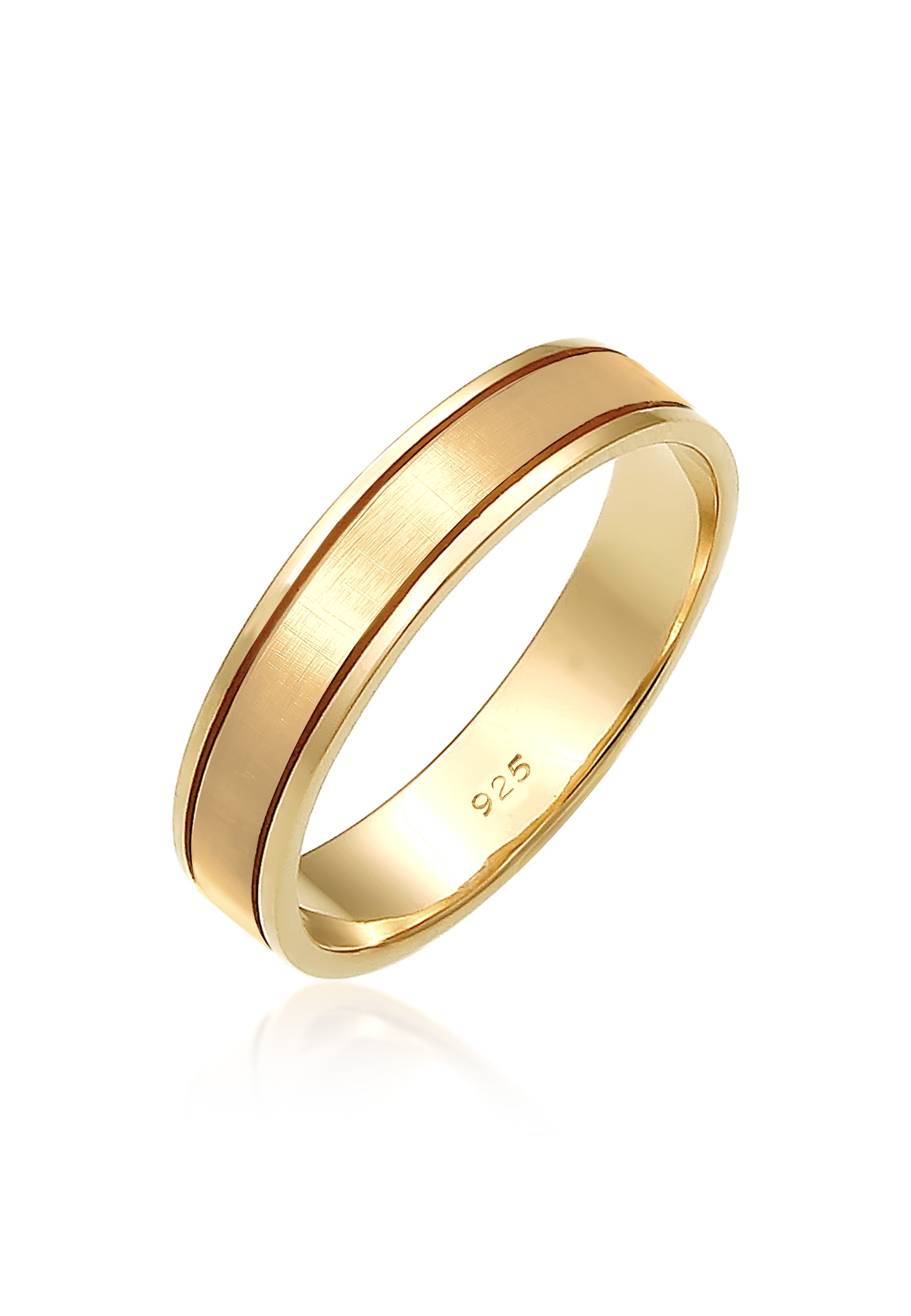 Partnerring „Paarring Bandring Trauring Hochzeit Ehe 925 Silber“ Gold 60 mm