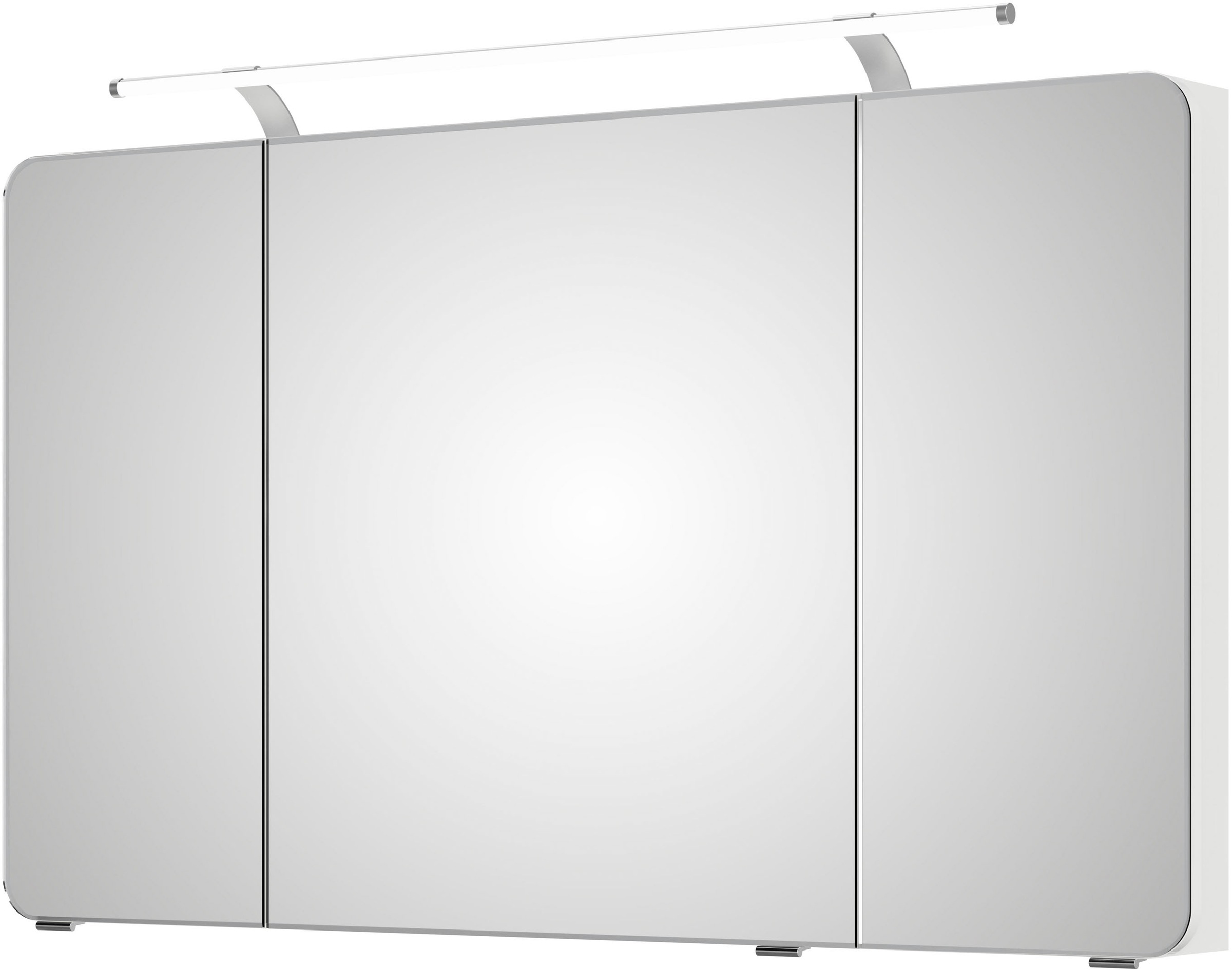 Saphir Badmöbel-Set »Serie 4005, vormontiert, Glaswaschbecken, Spiegelschrank«, (Set, 5 St.), Badezimmer-Set mit Unterschrank, Midischrank, inkl. Türdämpfer