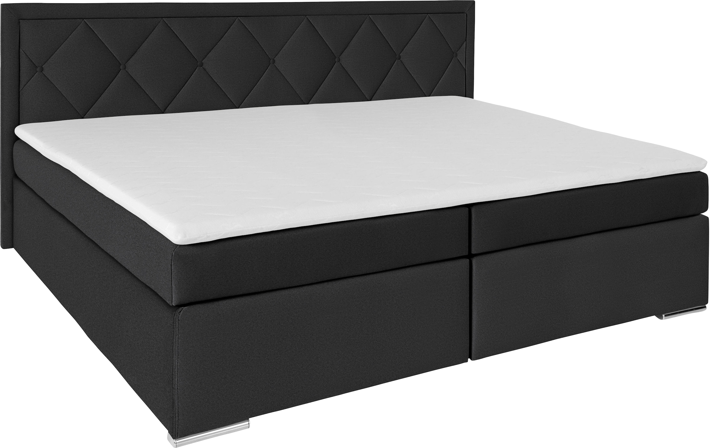 Leonique Boxbett »Alfie, Bestseller, wahlweise mit Bettkasten«, mit Knopfheftung im Kopfteil, H2, H3 und H4 wählbar