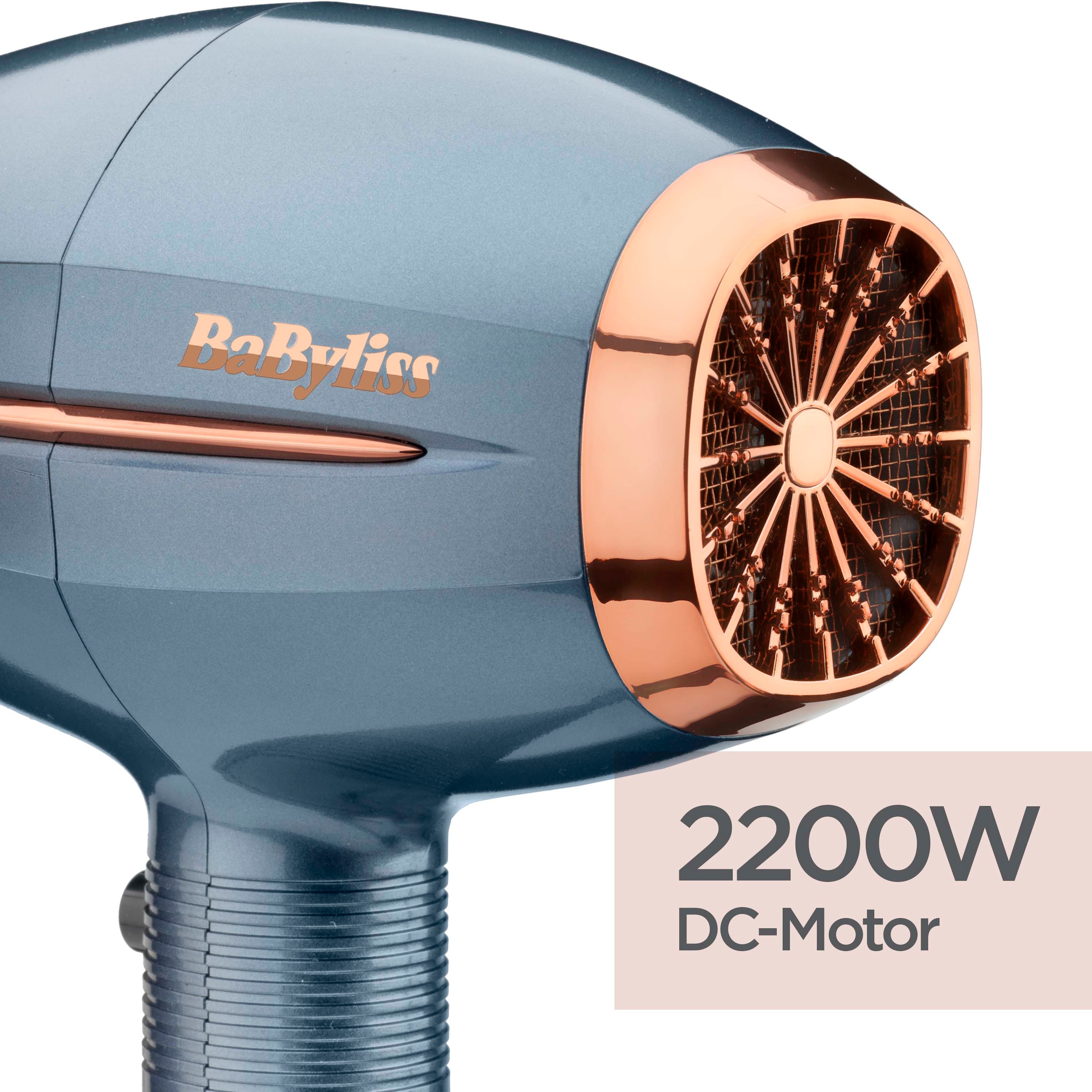 BaByliss Haartrockner »Denim Luxe Haartrockner«, 2200 W, mit Anti-Frizz Ionen und Titan-Keramik-Technologie