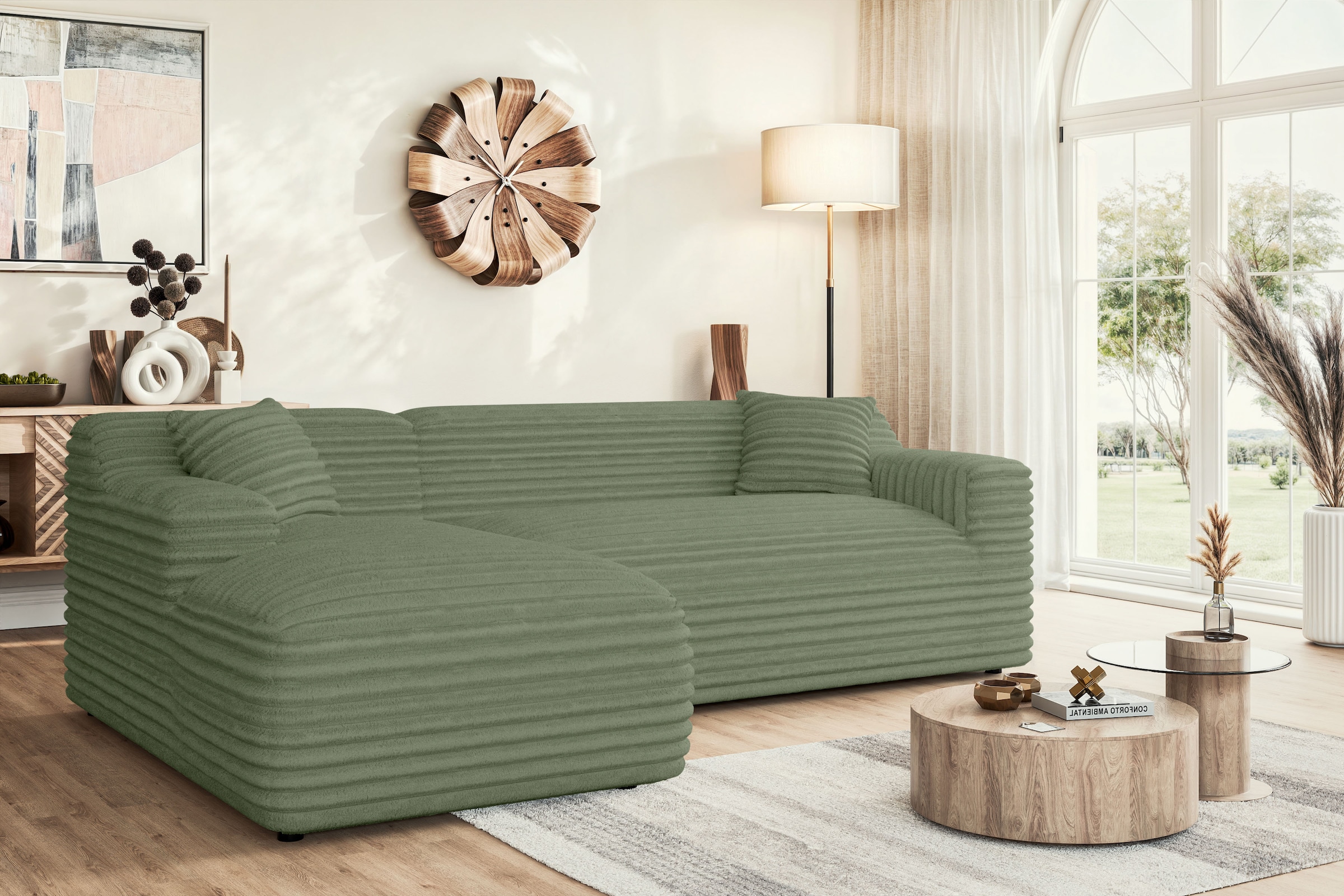 Home affaire Ecksofa »LILLIANA Designsofa, L-Form mit Recamiere rechts/link günstig online kaufen