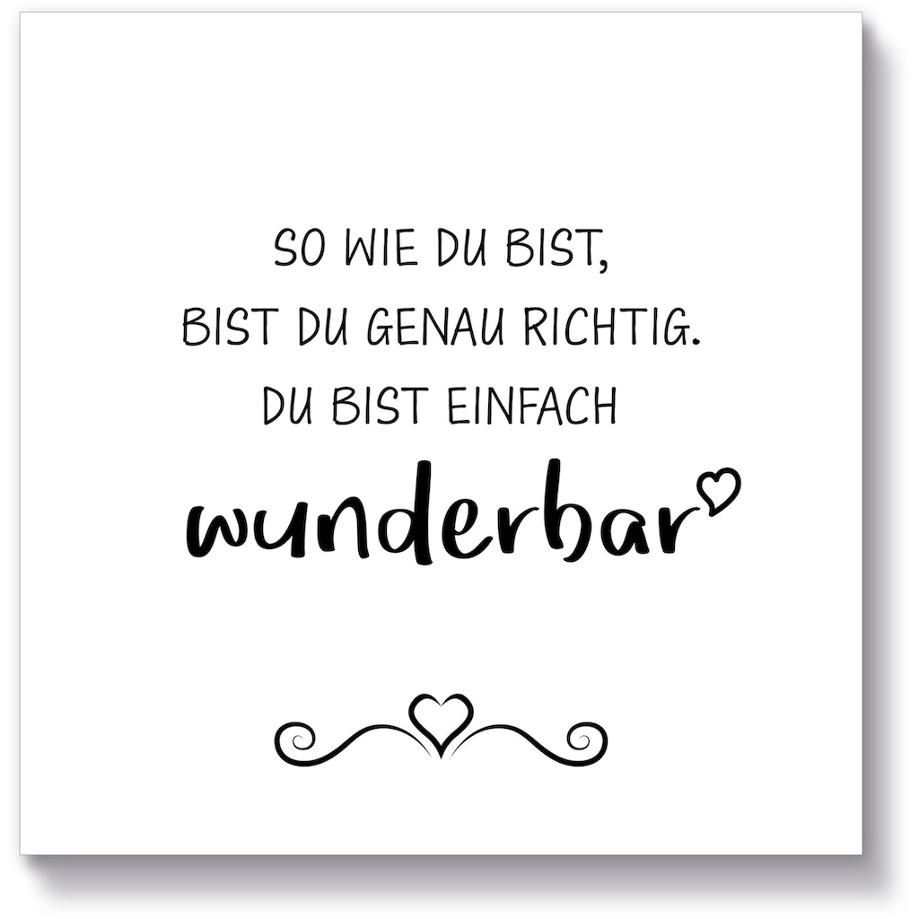 Artland Holzbild »Wunderbar«, Sprüche & Texte, (1 St.)