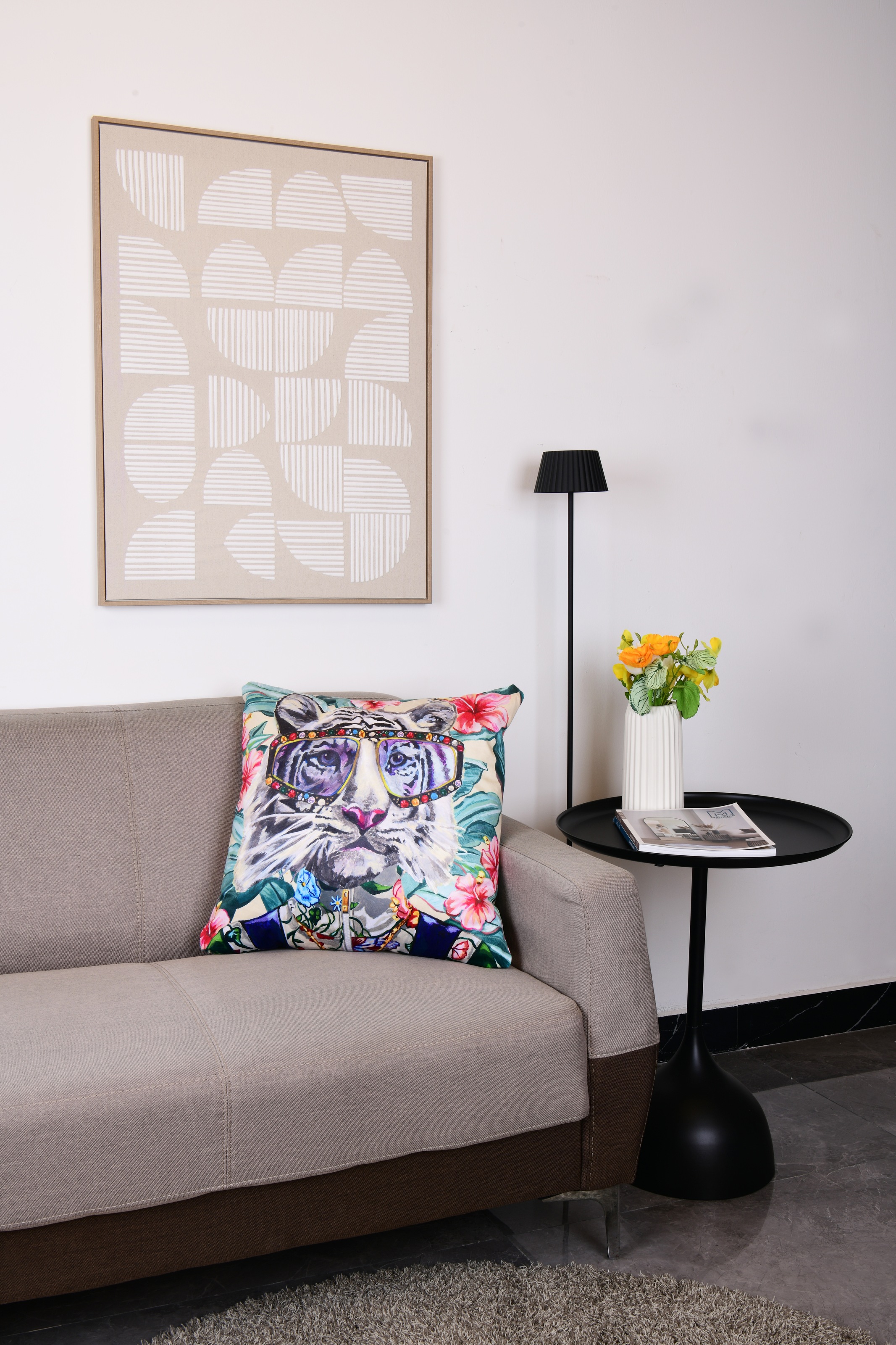 MIRRORS AND MORE Dekokissen »TIGRO« gemustert, Dekokissen mit Füllung günstig online kaufen