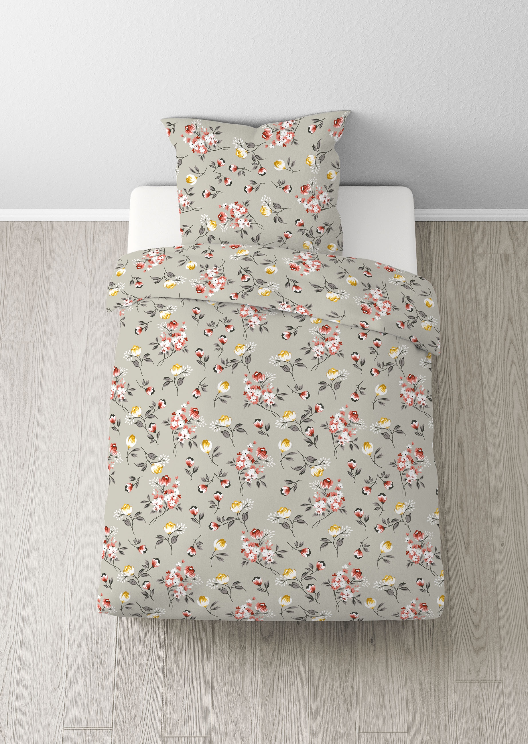 Castell - Markenbettwäsche Bettwäsche »0351106«, Poly-Cotton, wohlig warm, pflegeleicht, atmungsaktiv, Reißverschluss