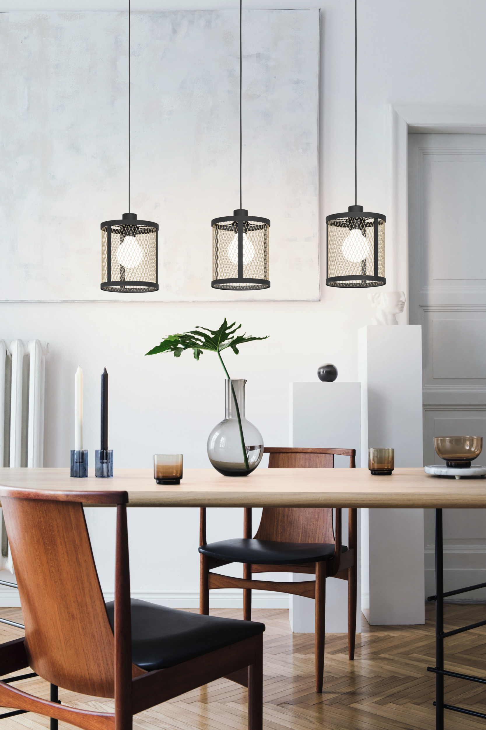 EGLO Hängeleuchte »DELLOW Pendellampe - Stahl - E27 - 3X40W - IP20« E27 1 S günstig online kaufen