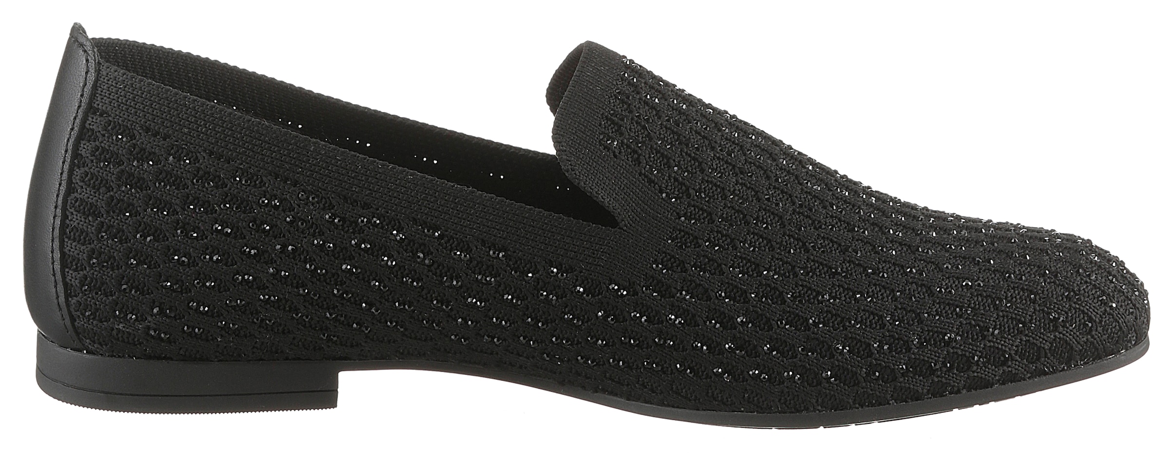 Gabor Slipper, Blockabsatz, Loafer, Bequemschuh mit funkelnden Strass-Steinen