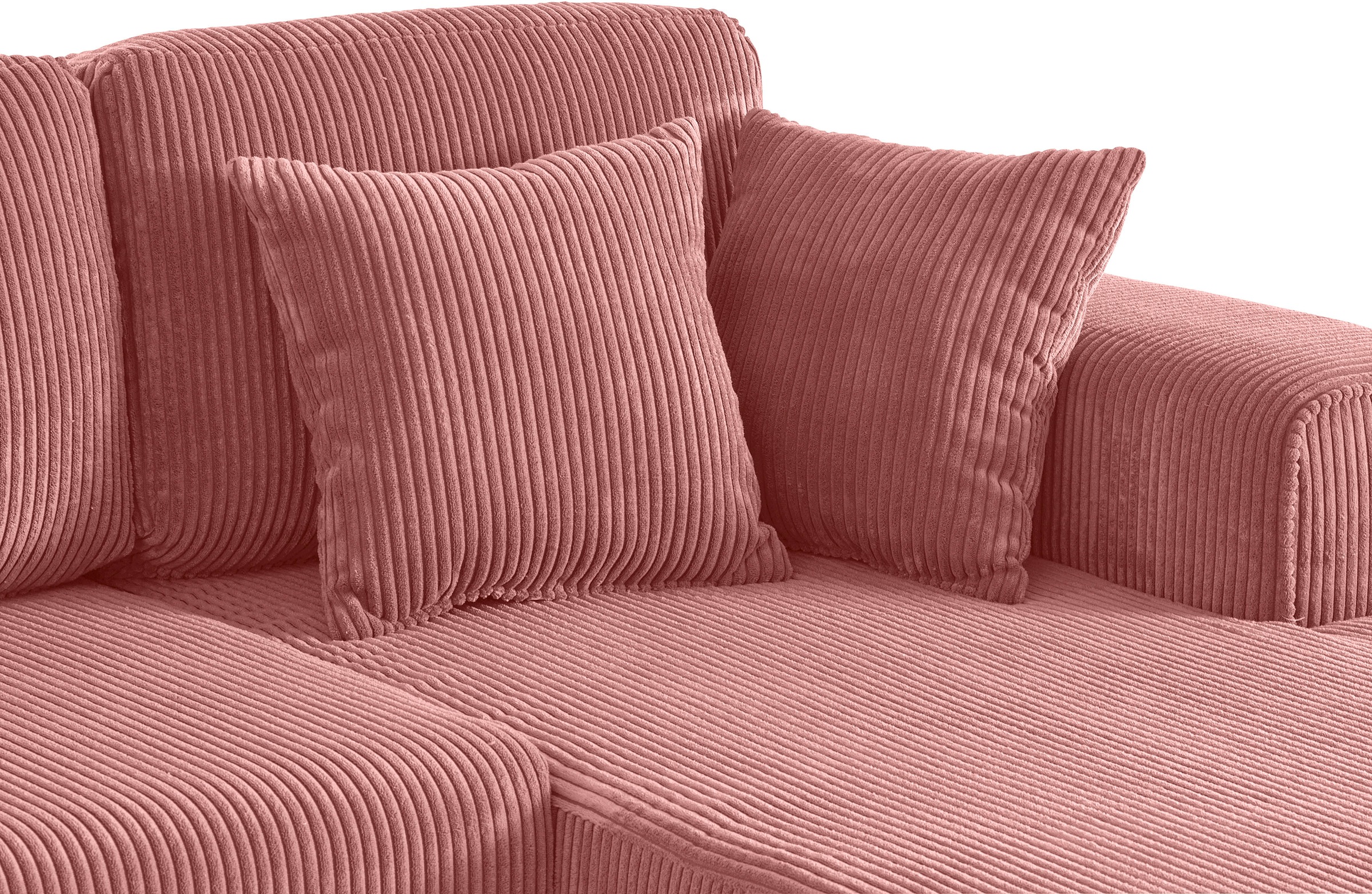 Guido Maria Kretschmer Home&Living Ecksofa »Györ«, L-Form, wahlweise mit Bettfunktion und Bettkasten incl. 2 Zierkissen