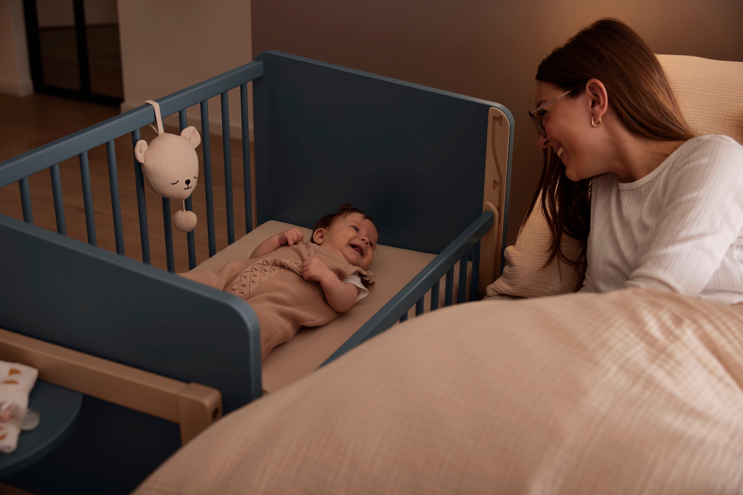 PAIDI Beistellbett »LITTLE CLOUD«, mit Lattenrost, variabel höhenverstellbar, umbaubar zum Tiny Sofa