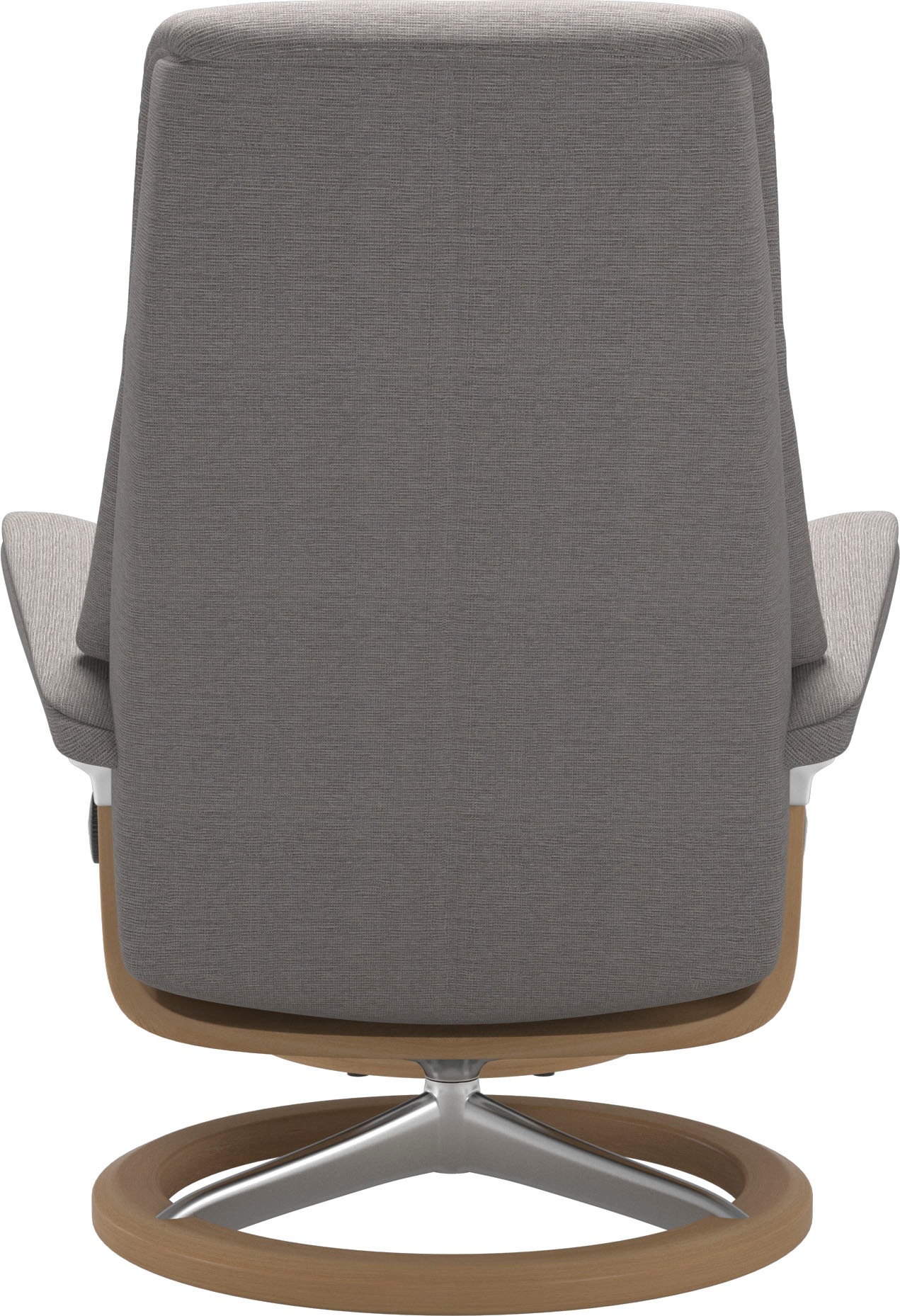Stressless® Relaxsessel »View«, (Set, Relaxsessel mit Hocker), mit Signature Base, Größe M,Gestell Eiche