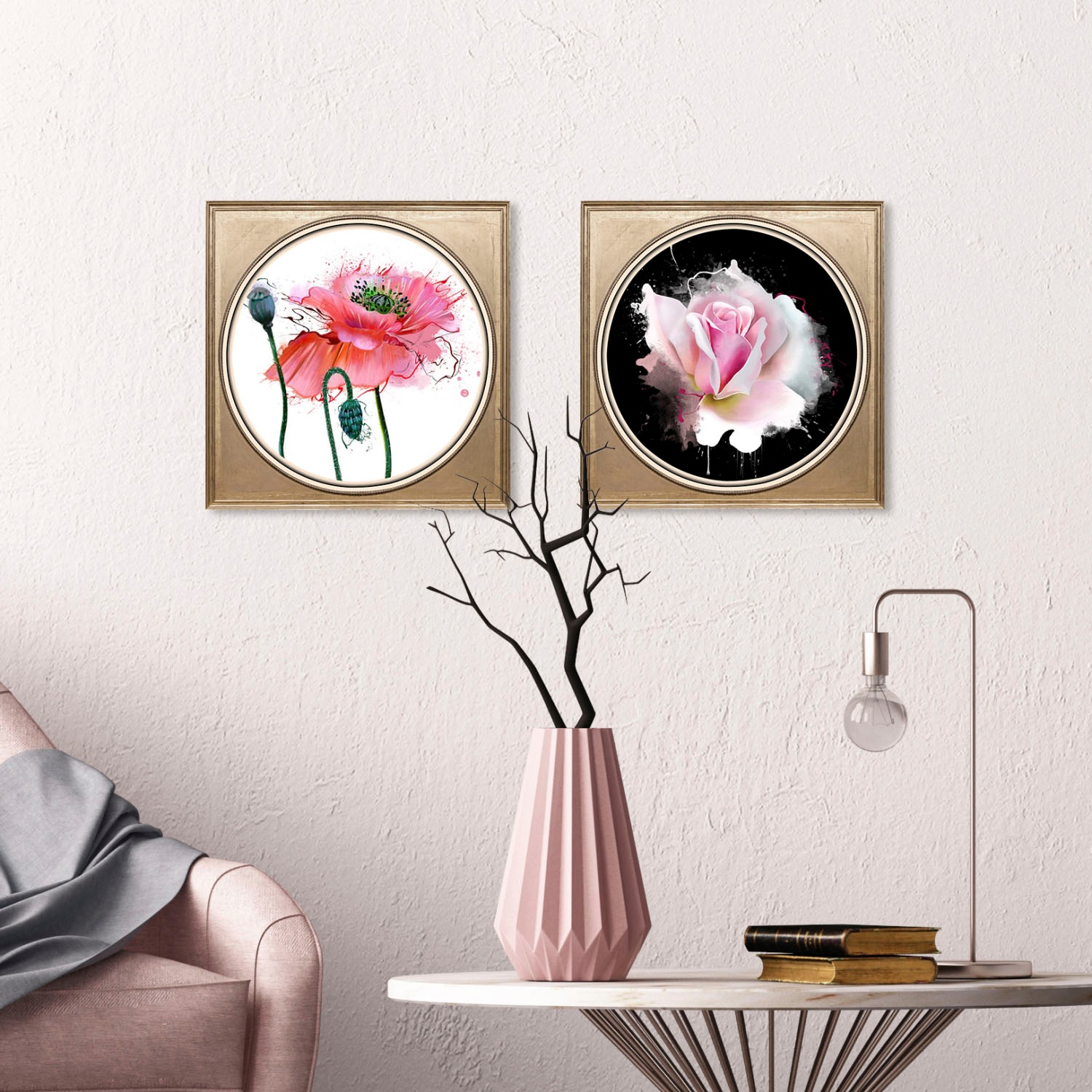 queence Acrylglasbild »Rose«, Blumen-Blumenbilder-Kunst-Pflanzen-Pflanzenbi günstig online kaufen