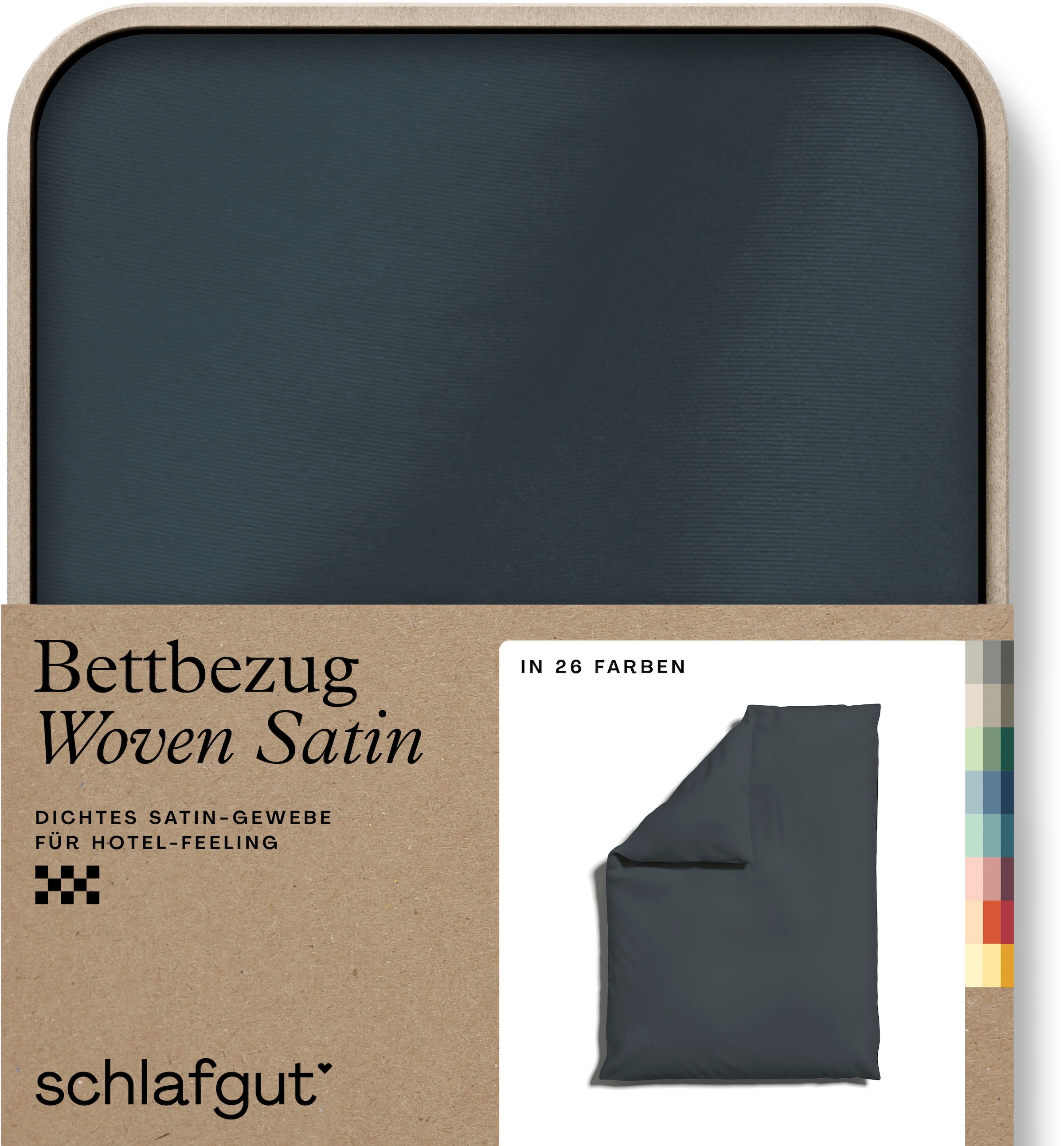 Schlafgut Bettbezug »Woven Satin«, (1 St.), besonders dicht gewebt, Mix & Match: passender Kissenbezug erhältlich