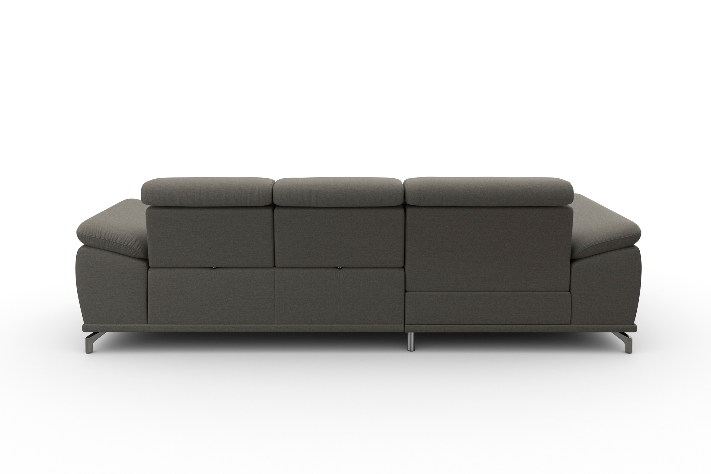 sit&more Ecksofa »Cabrio L-Form, mit Sitztiefenverstellung, Arm- und Kopfteilverstellung«, 2 Nierenkissen, Federkern, optional Bettfunktion und Stauraum