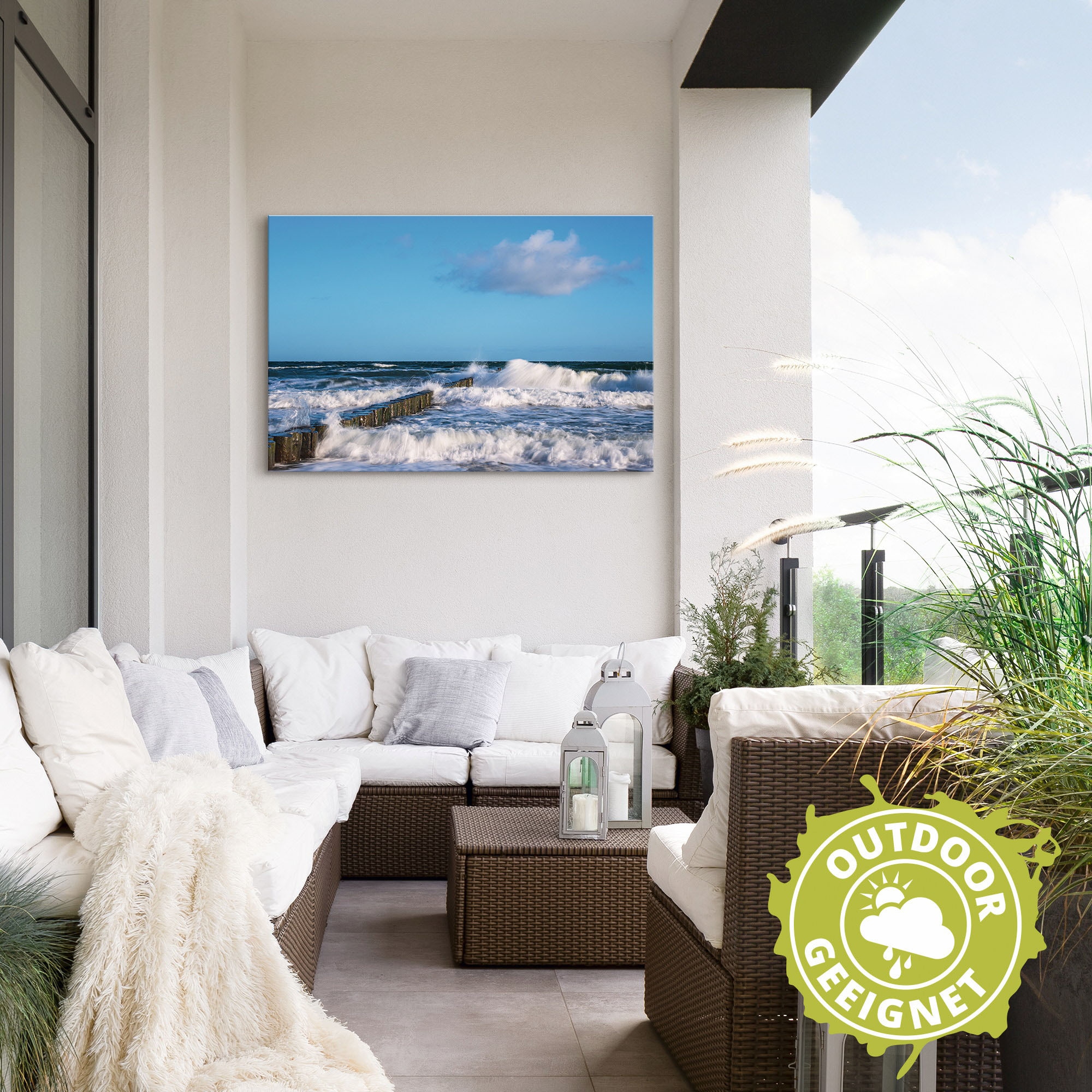 Artland Wandbild »Buhnen an der Küste der Ostsee II«, Meer Bilder, (1 St.), als Alubild, Outdoorbild, Leinwandbild, Poster in verschied. Größen