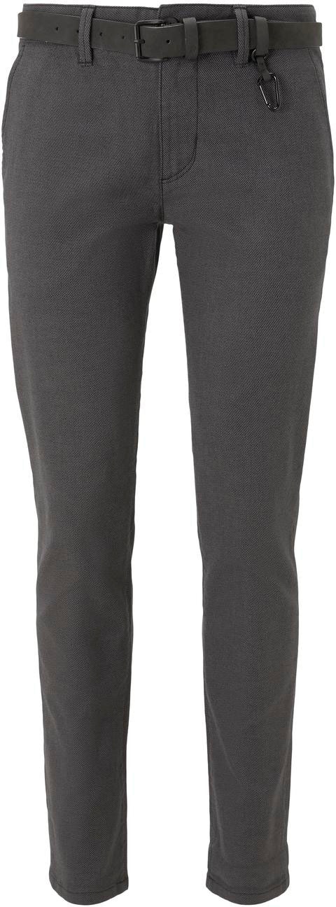 TOM TAILOR Denim Chinohose, mit Gürtel