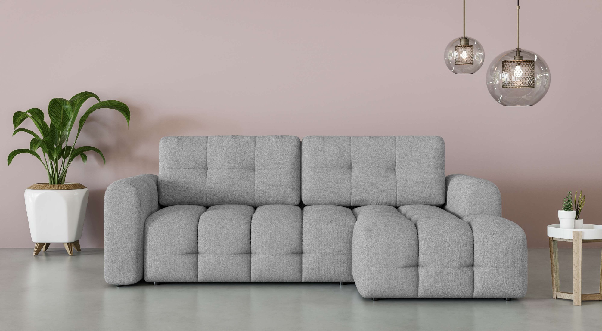 INOSIGN Ecksofa »Manilla, wahlweise mit Bettfunktion, B/T/H 265/170/91 cm«, günstig online kaufen