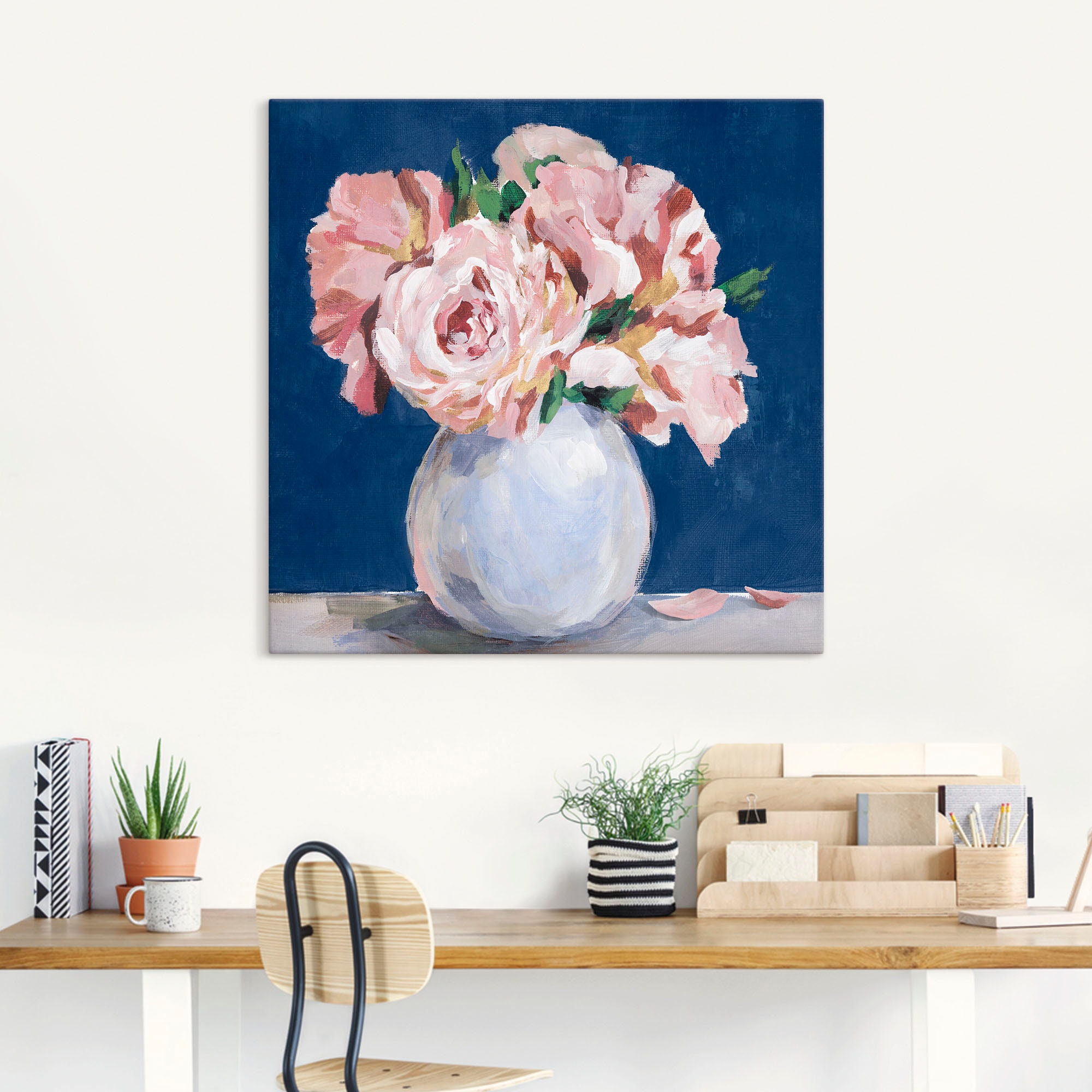 Artland Wandbild »Süße Pfingstrosen in der Vase«, Blumenbilder, (1 St.), al günstig online kaufen