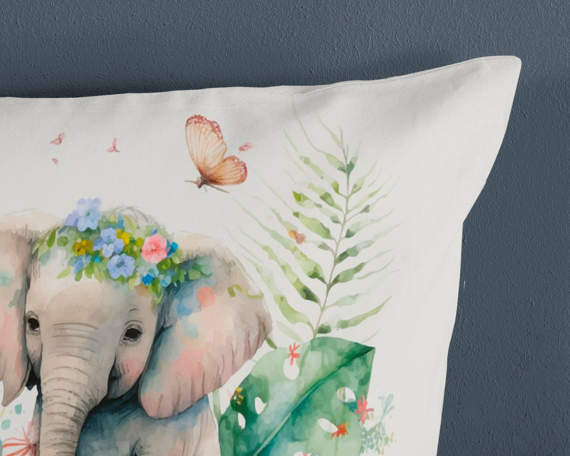 good morning Kinderbettwäsche »Eli«, Baumwolle, 135x200, Reißverschluss, Wendeoptik, Kind, Mädchen, Elefant