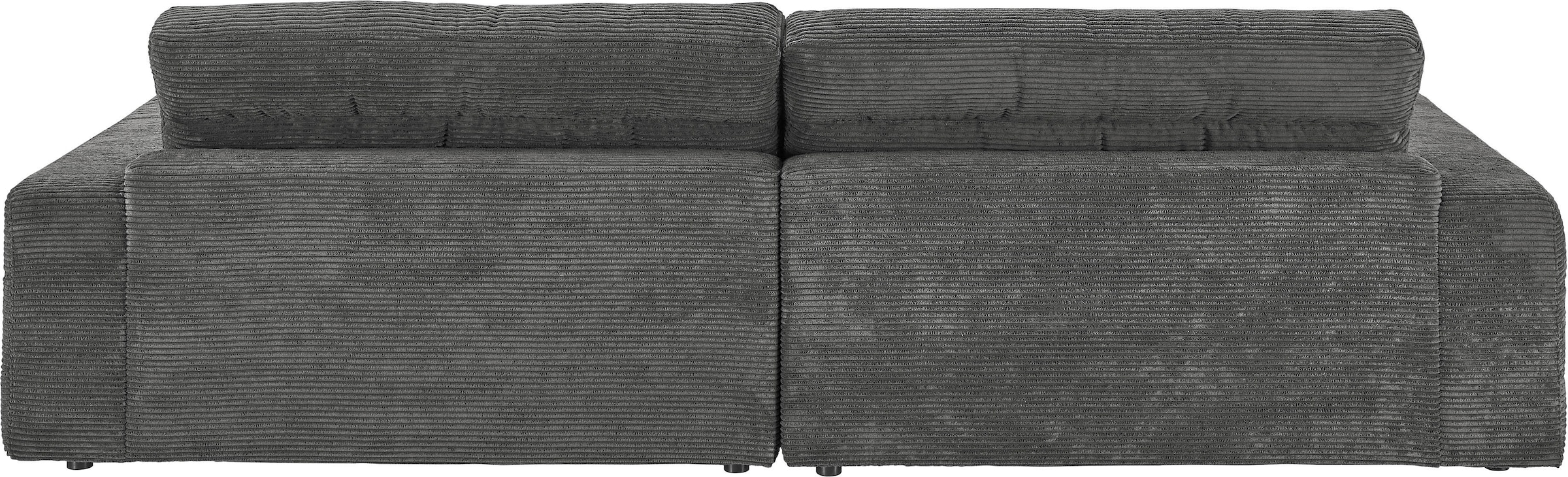 3C Candy Ecksofa »Stripes Mega-Sofa, bequem und komfortabel, L-Form«, Lose Rückenkissen, mit feiner Quersteppung, Cord-Bezug
