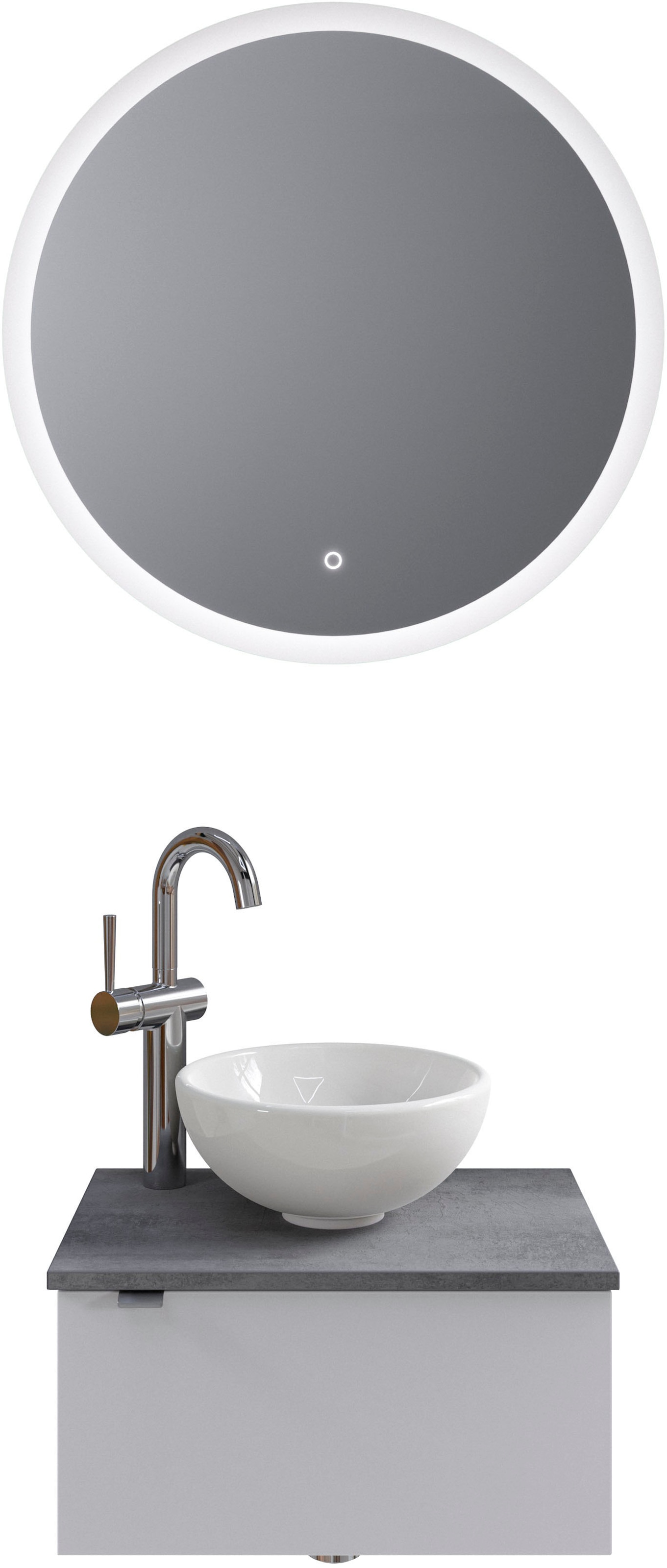 Saphir Badmöbel-Set »Serie 6915«, (4 St.), Gäste-Bad, mit LED-Spiegel und 1 günstig online kaufen