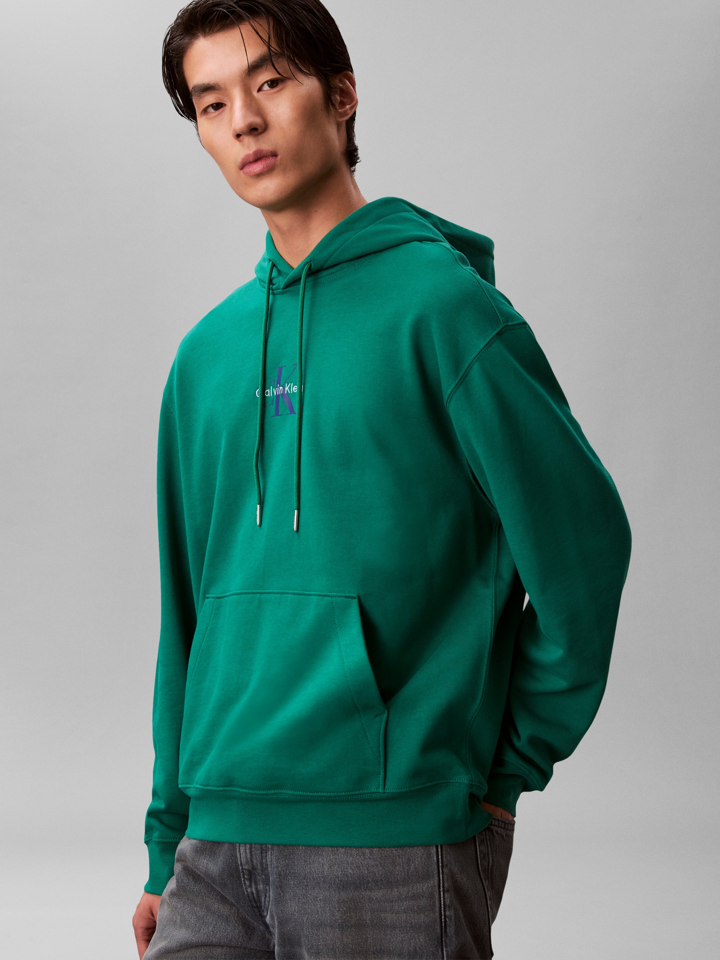 Calvin Klein Jeans Sweatshirt »LS EU 350TERRY MONOLOGO CN SWTSH«, Rundhalsausschnitt, regular fit
