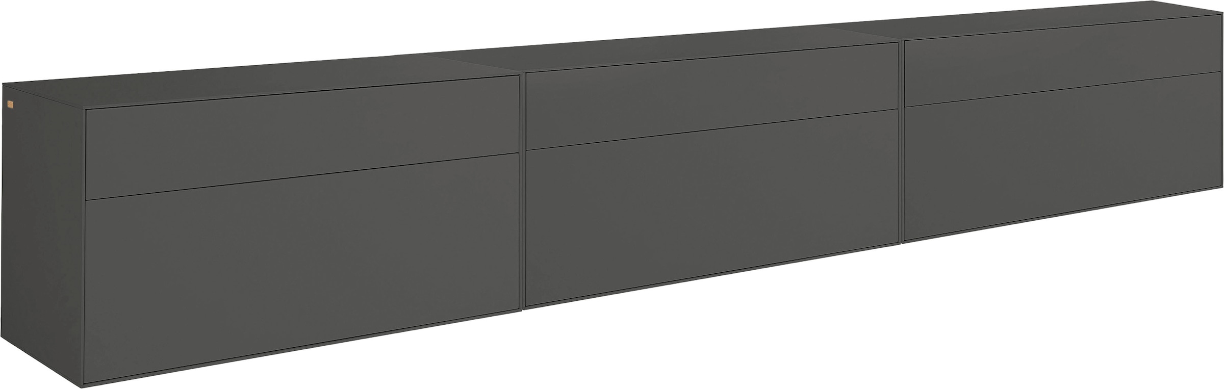 LeGer Home by Lena Gercke Lowboard »Essentials«, (3 St.), Breite: 336cm, MDF lackiert, Push-to-open-Funktion