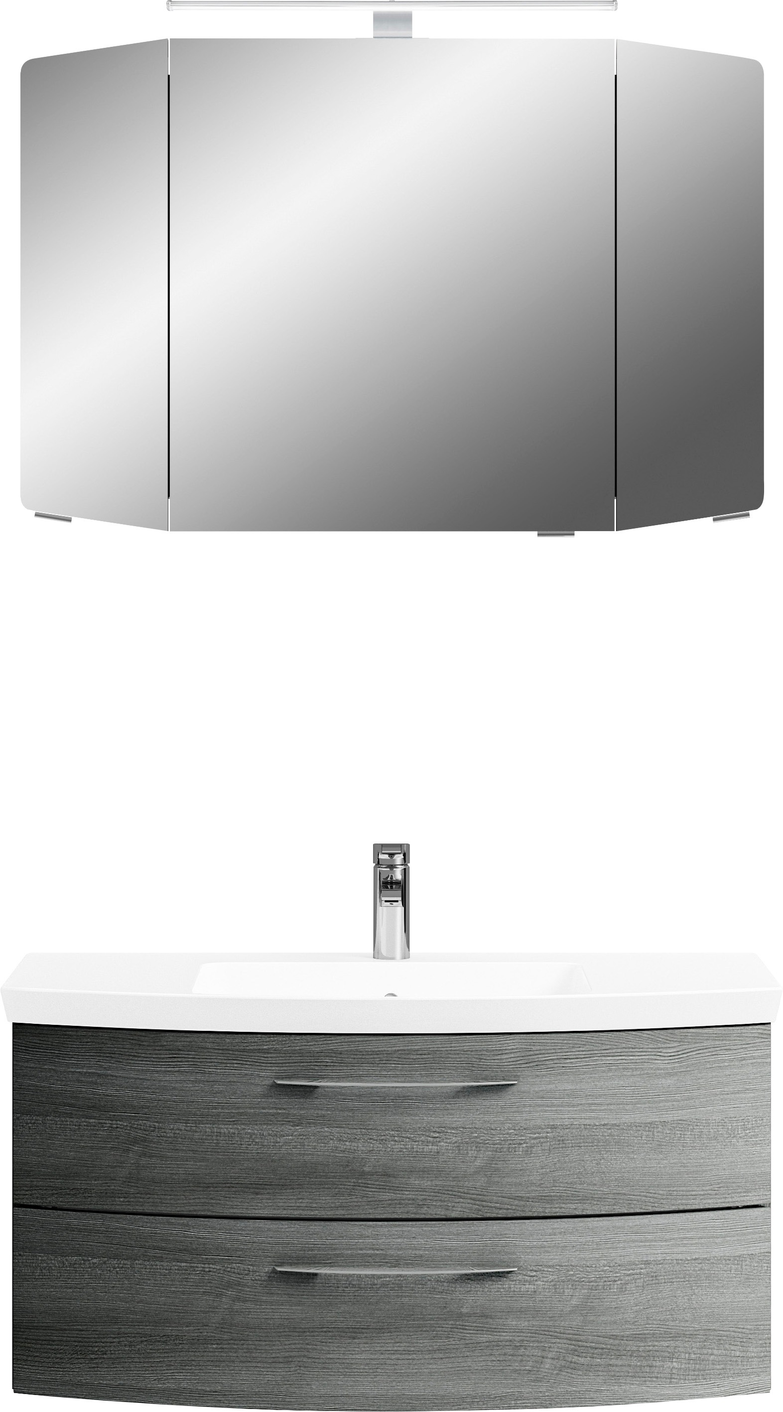 Saphir Badmöbel-Set »Cassca Sprint 2-teilig Mineralmarmor-Waschtisch mit LE günstig online kaufen