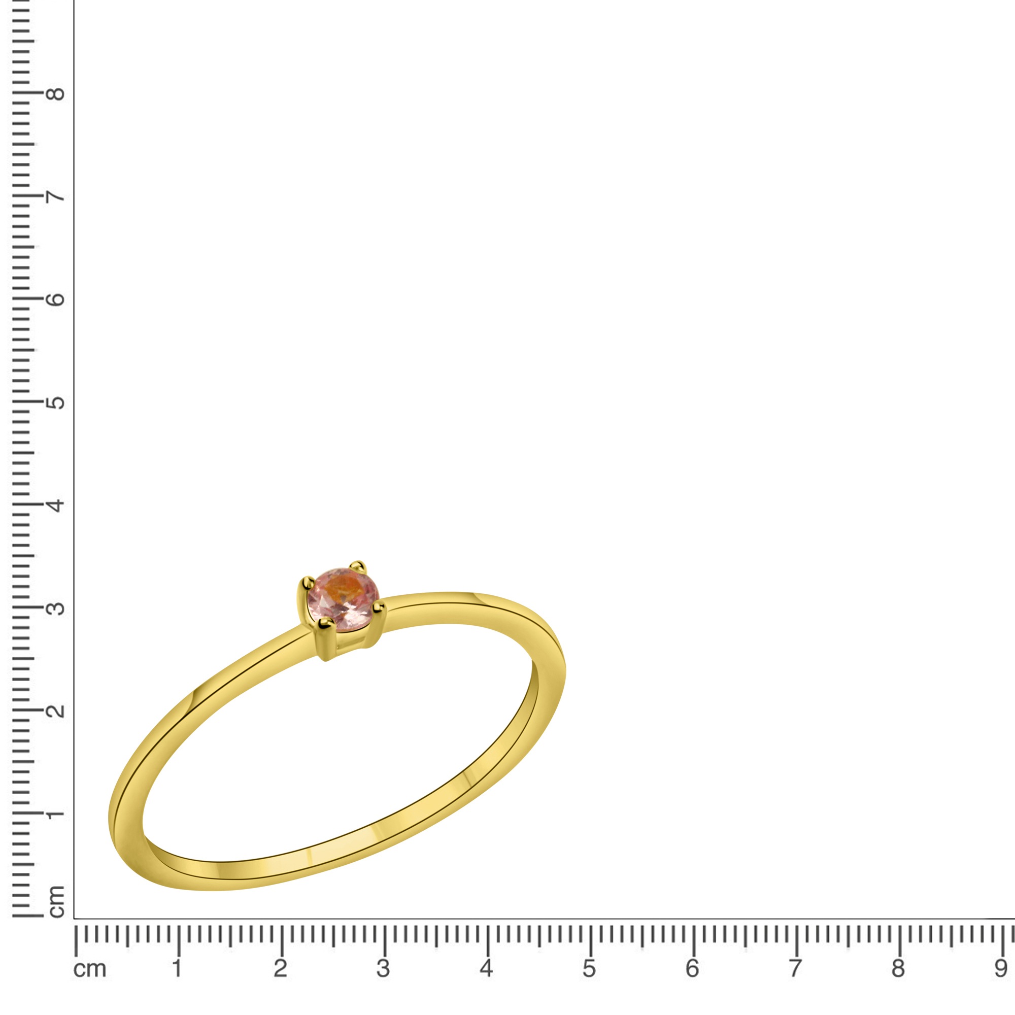 Fascination by Ellen K. Fingerring »375/- Gelbgold pink Saphir«