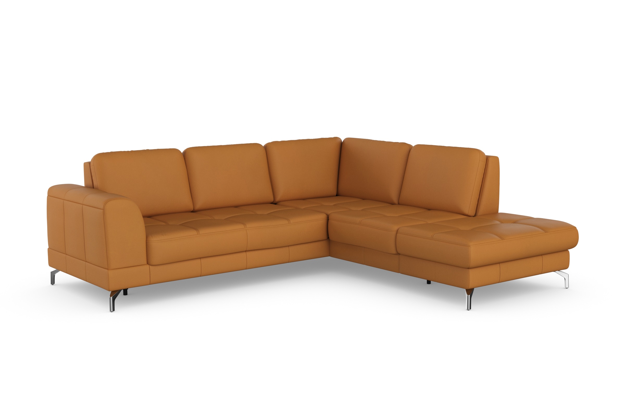 sit&more Ecksofa »Bendigo L-Form«, inklusive Sitztiefenverstellung, Bodenfreiheit 12 cm, in 2 Fußfarben