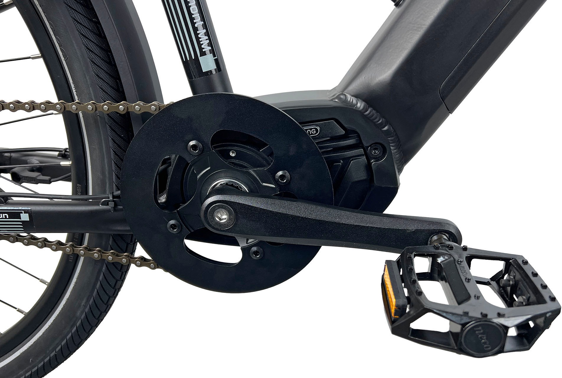 LLobe E-Bike »CityVenture E-Bike 27,5" Vermont MM, schwarz«, 7 Gang, Mittelmotor 250 W