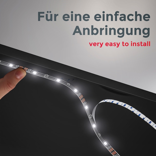 B.K.Licht LED Stripe, RGB-LED | WIFI alle Android inkl. 1m Watt Flexband 0,10 IOS RGB-LED den USB für 2 Raten x für (5V) kürzbar, auf Meter, und Innenbereich,inkl. 3,3cm kaufen Kabel, 60