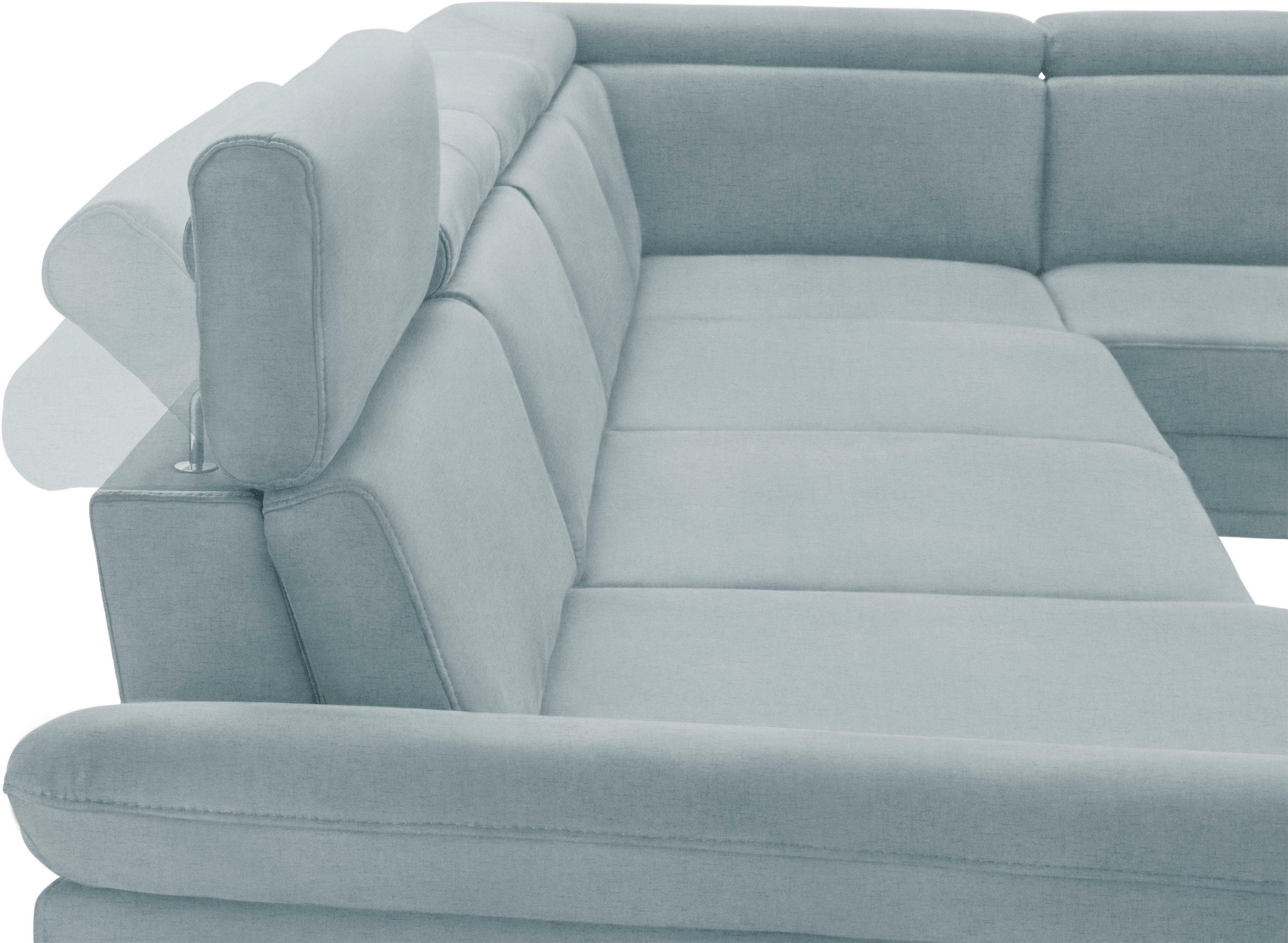 sit&more Wohnlandschaft »Scorpio U-Form«, inklusive Sitztiefenverstellung, mit Kopf- und Armteilverstellung