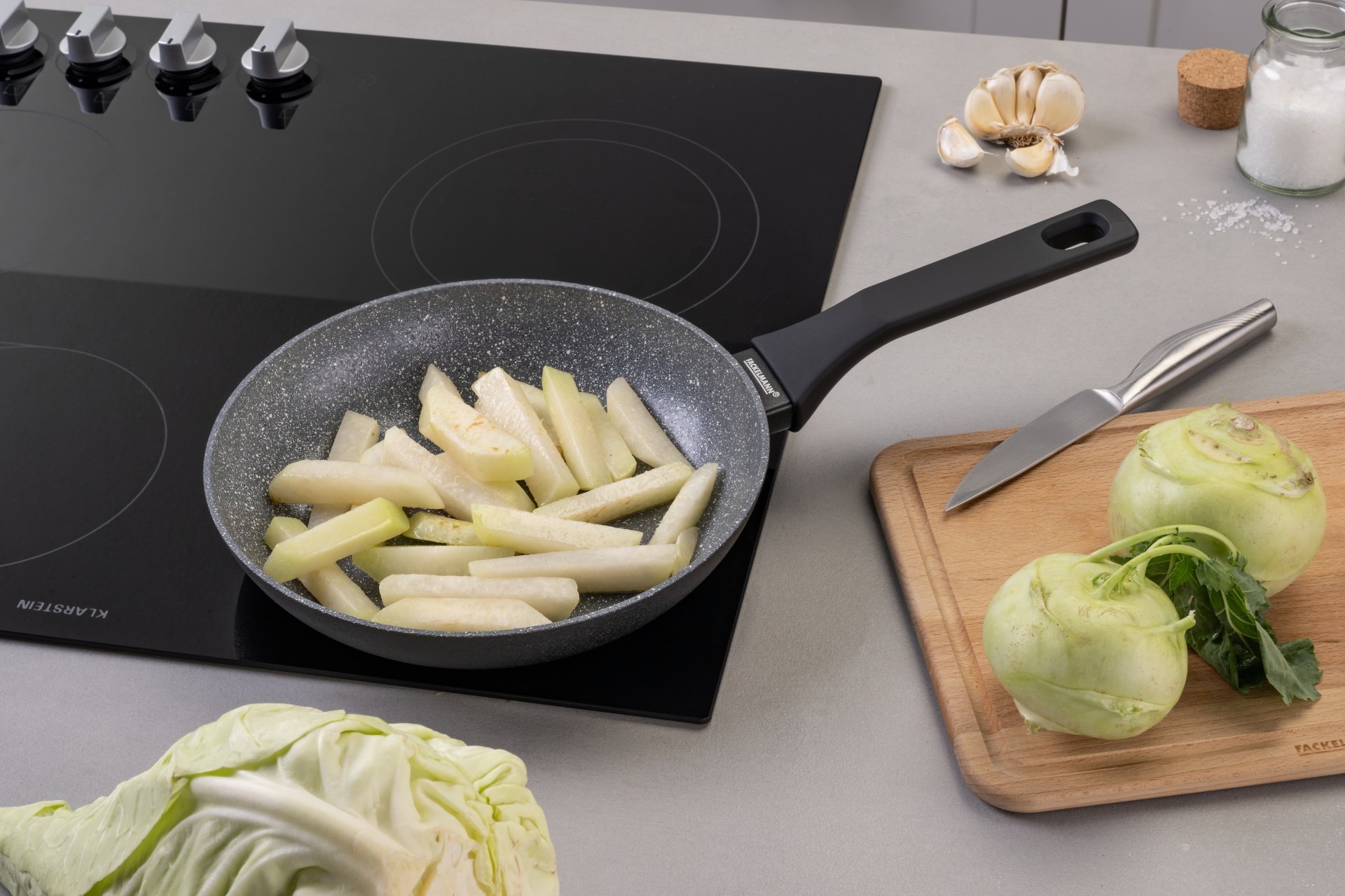 FACKELMANN Bratpfanne »Cosmo«, Aluminium, (Set, 3 tlg.), Bratpfannen-Set Cosmo Ø 20, 24, 28 cm – mit Ceramic-Beschichtung