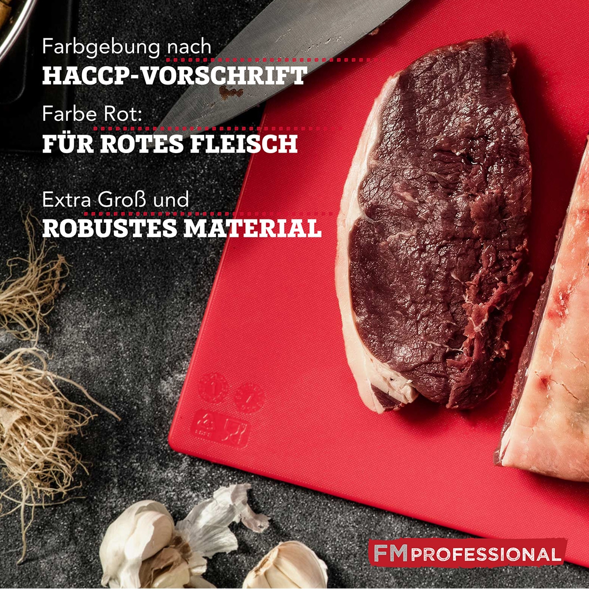 FMprofessional Schneidebrett »extra großes Brett aus Kunststoff« Profi Gast günstig online kaufen