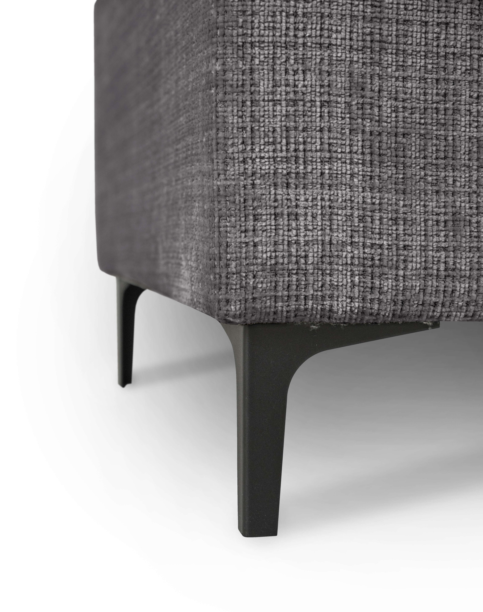 Places of Style 3-Sitzer »3er Sofa Oland, Struktur, Flachgewebe, Luxus-Microfaser, Boucle«, 224 cm, Wellenunterfederung, Skandi-Design, Metallfüße