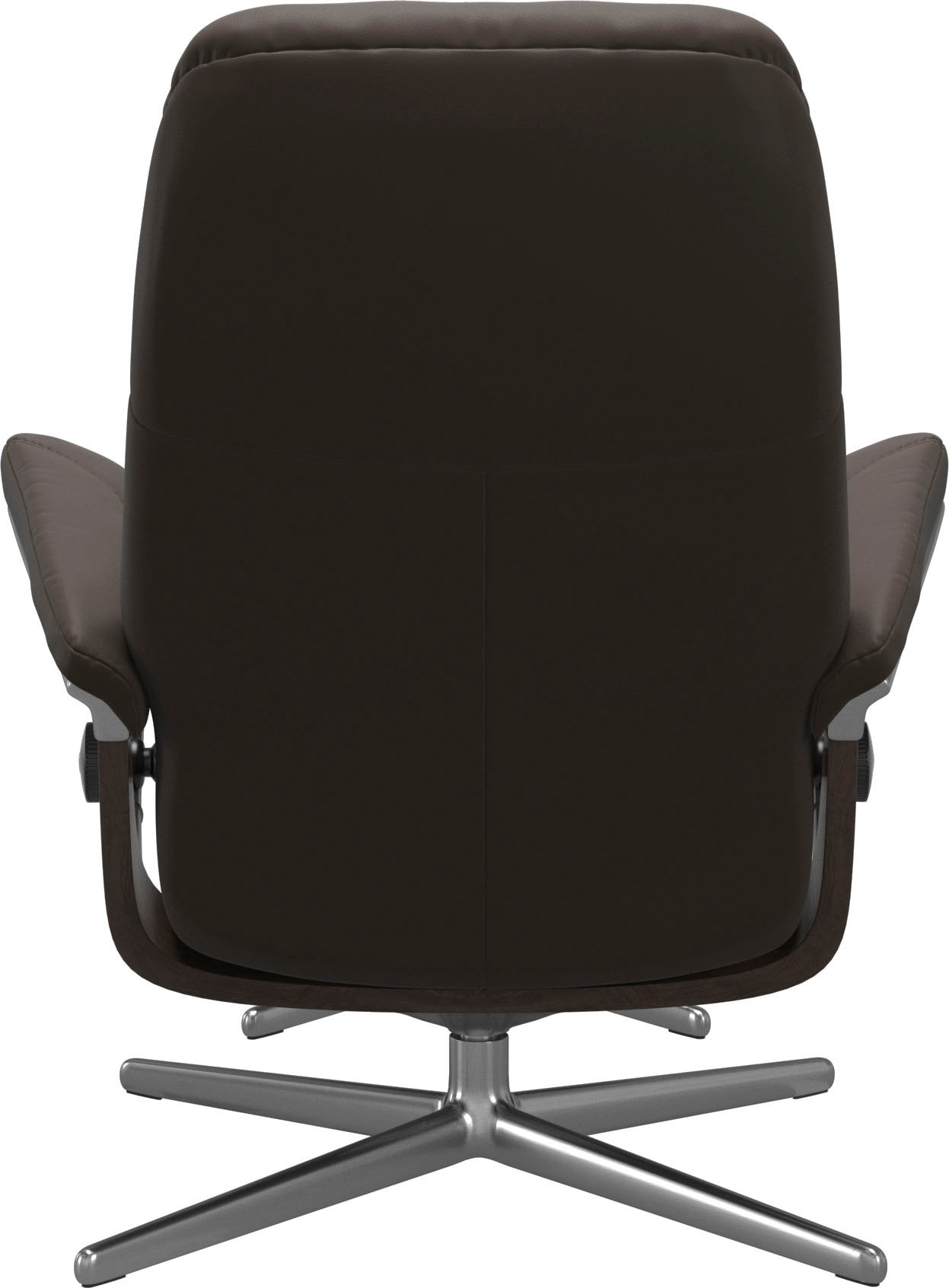 Stressless® Relaxsessel »Consul«, (Set, Relaxsessel mit Hocker), mit Hocker, mit Cross Base, Größe S, M & L, Holzakzent Wenge