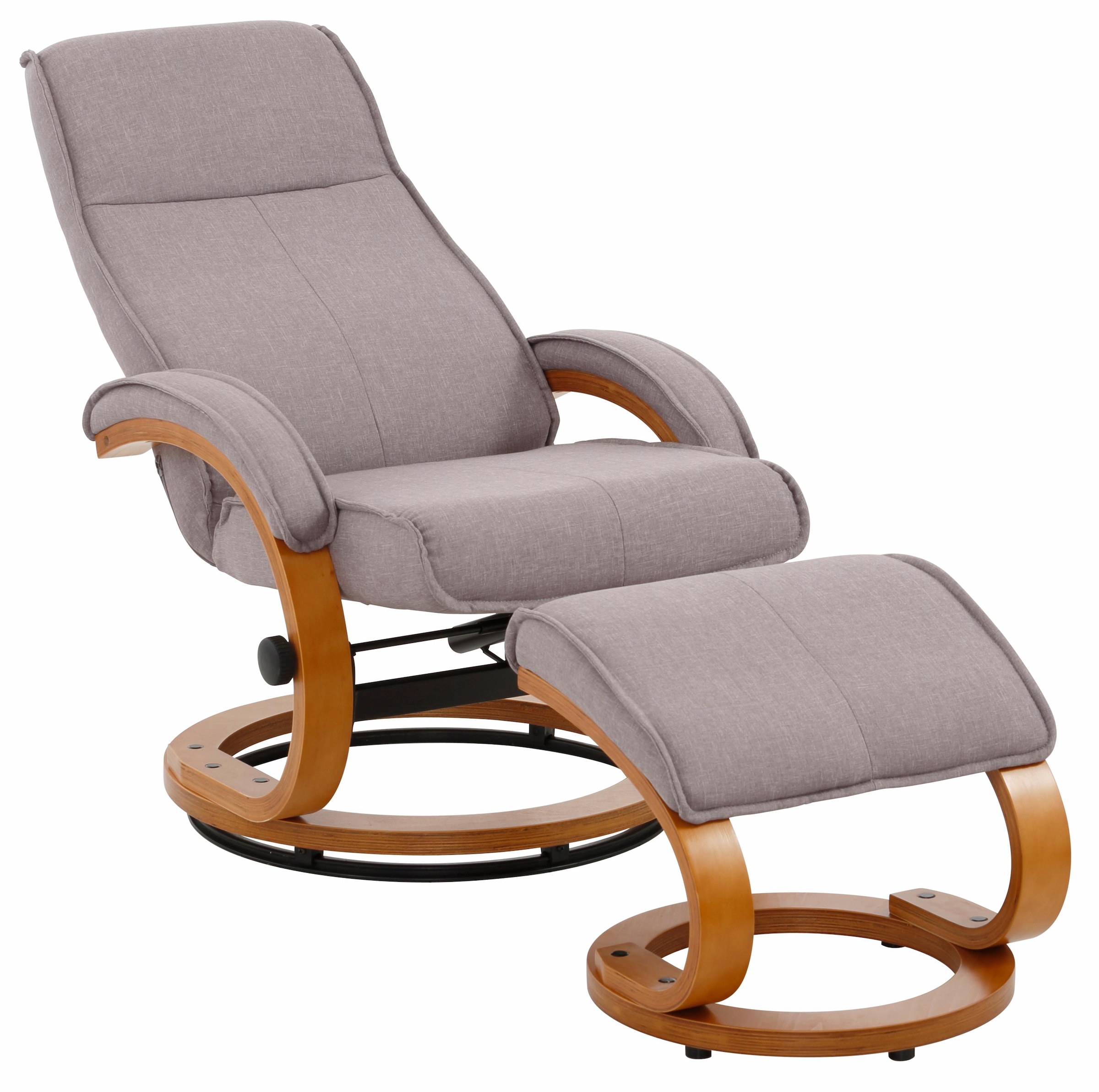 Home affaire Relaxsessel »Paris, TV-Sessel mit Hocker und manueller Liegefunktion«, (Set, 2 St., bestehend aus Sessel und Hocker), Set (Sessel und Hocker), Dreh- und Kippfunktion