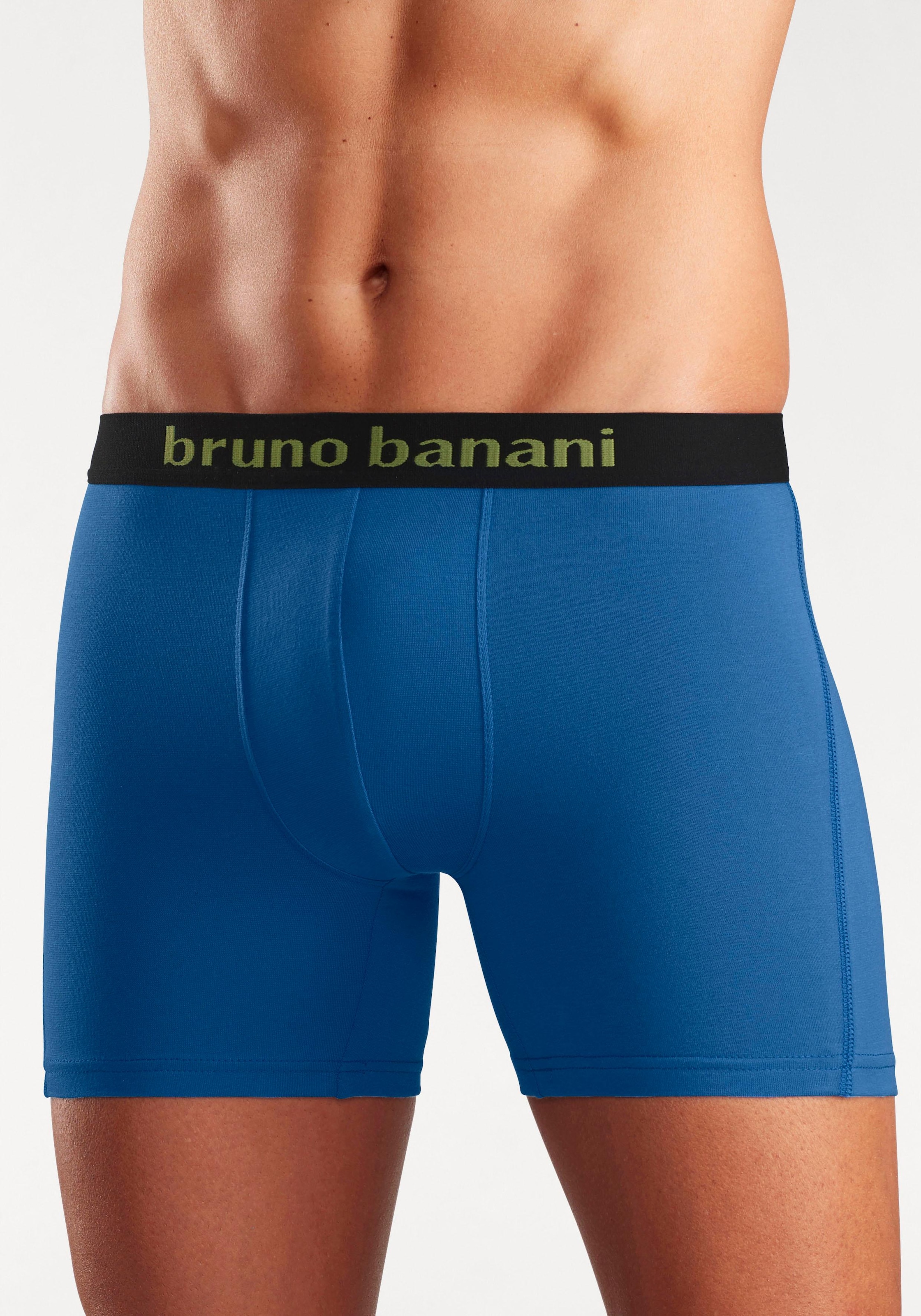 Bruno Banani Boxer »Boxershorts für Herren«, (Packung, 4 St.), mit längerem Bein und auffälligen Logobund