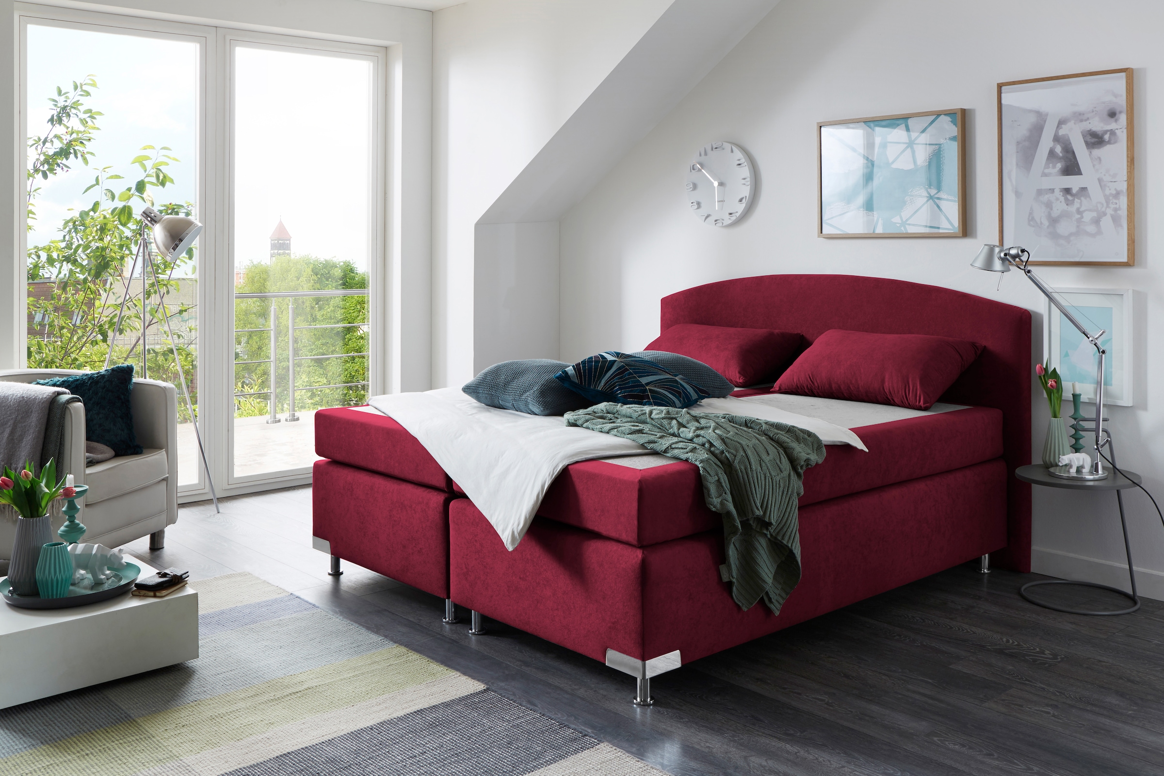 Westfalia Schlafkomfort Boxspringbett »Amsterdam«, (Optional mit Topper)