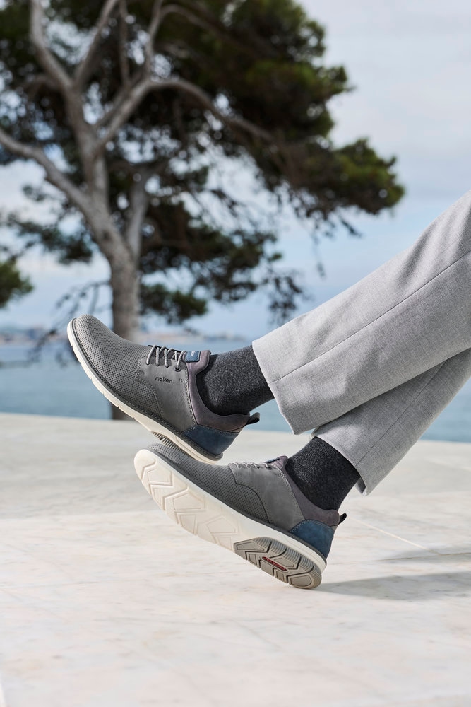 Rieker Slip-On Sneaker  Schlupfschuh, Halbschuh, Freizeitschuh mit Prägung